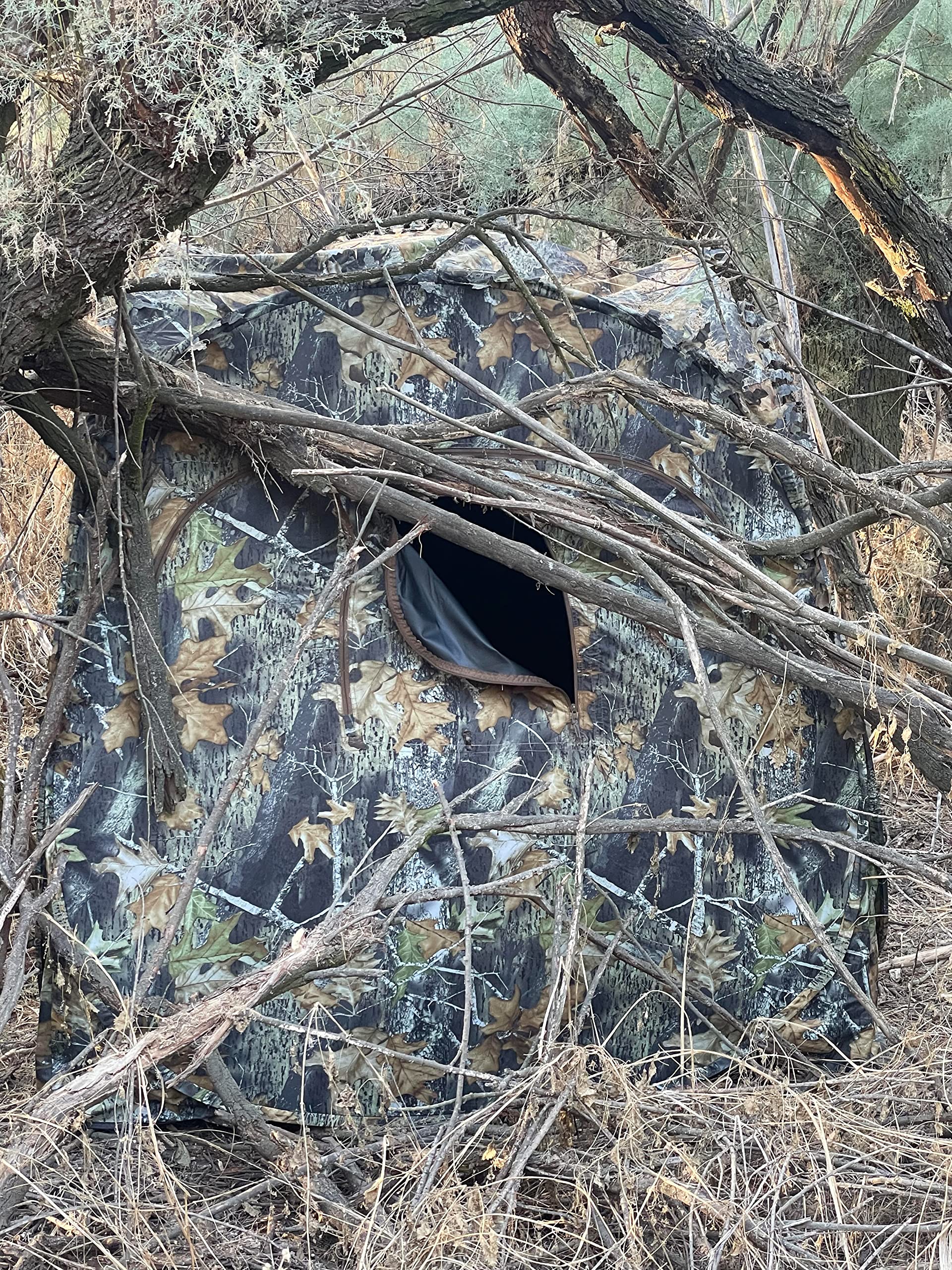 Genérico Caja de caza con cúpula de camuflaje 7 Ventanas, Putter Golf Club, Unisex, Camuflaje, 173 cm, 5.5 kg, Aficionados a la caza y la observación de la naturaleza