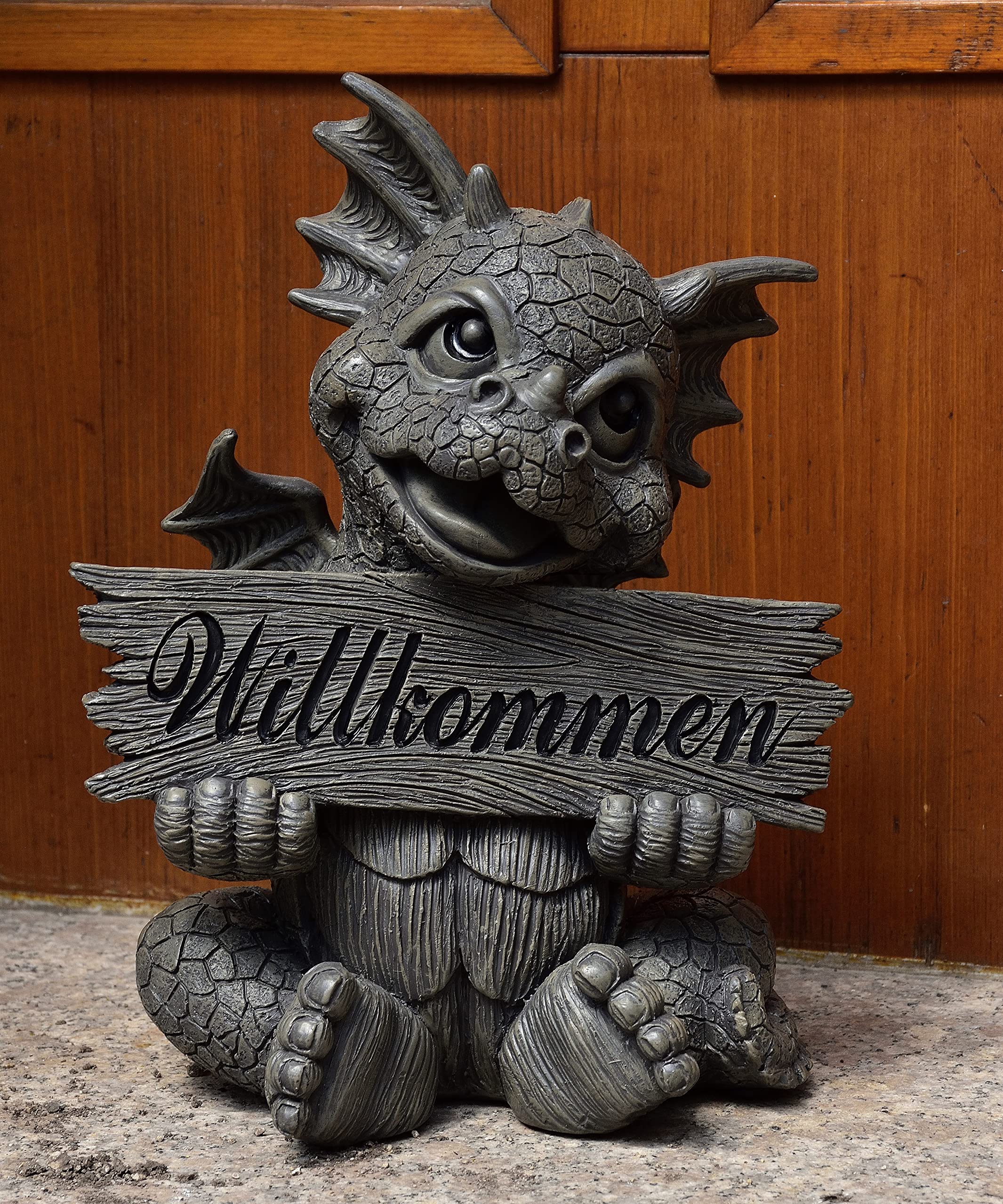 Gartendrache Welcome - Garten, Figur, Willkommen