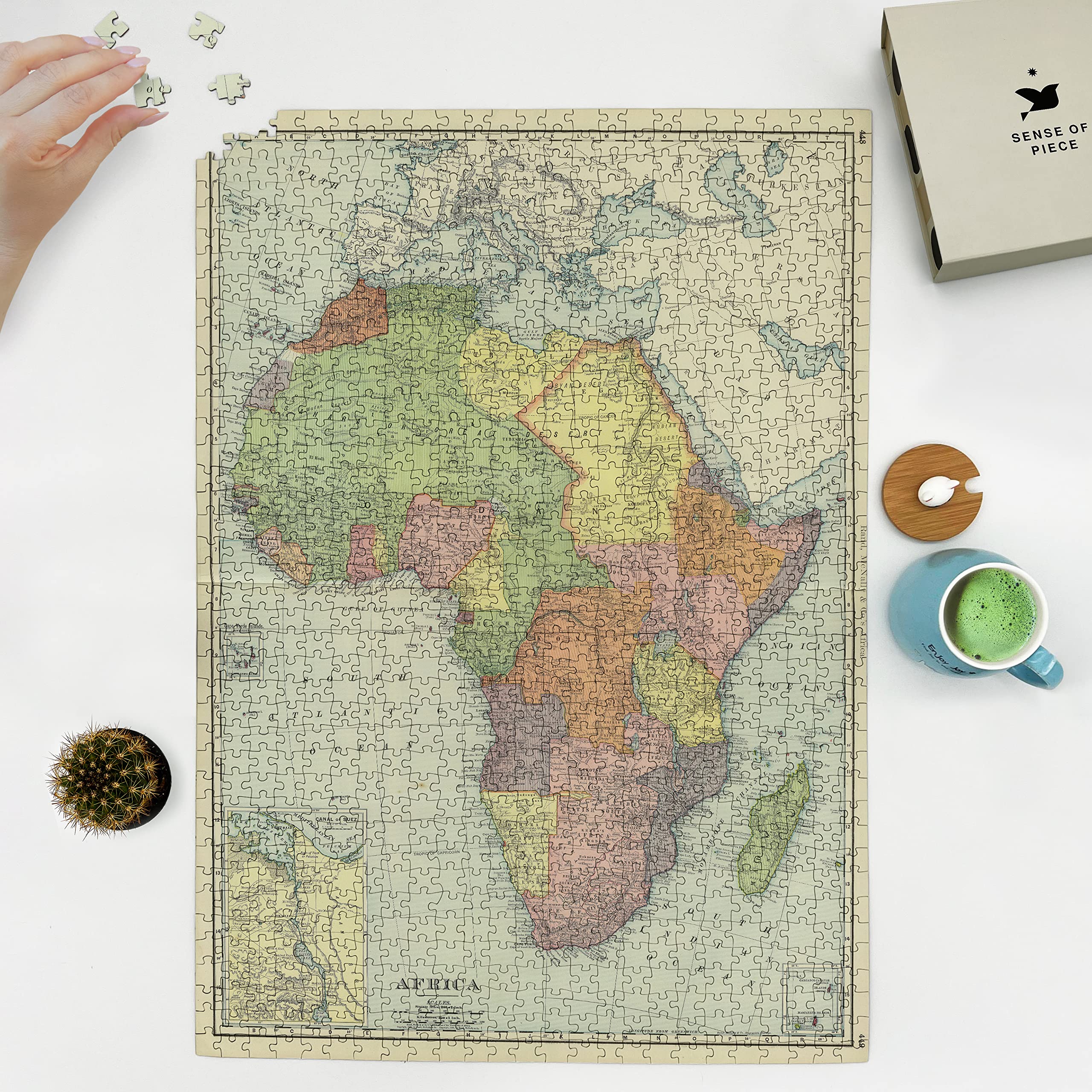 Amazon | 1903 アフリカ地図|ランド・マクナリー&コズ ビジネス アトラス、アフリカ大陸 | 1000ピース 大人のジグソーパズル |  誕生日プレゼント | ジグソーパズル | おもちゃ