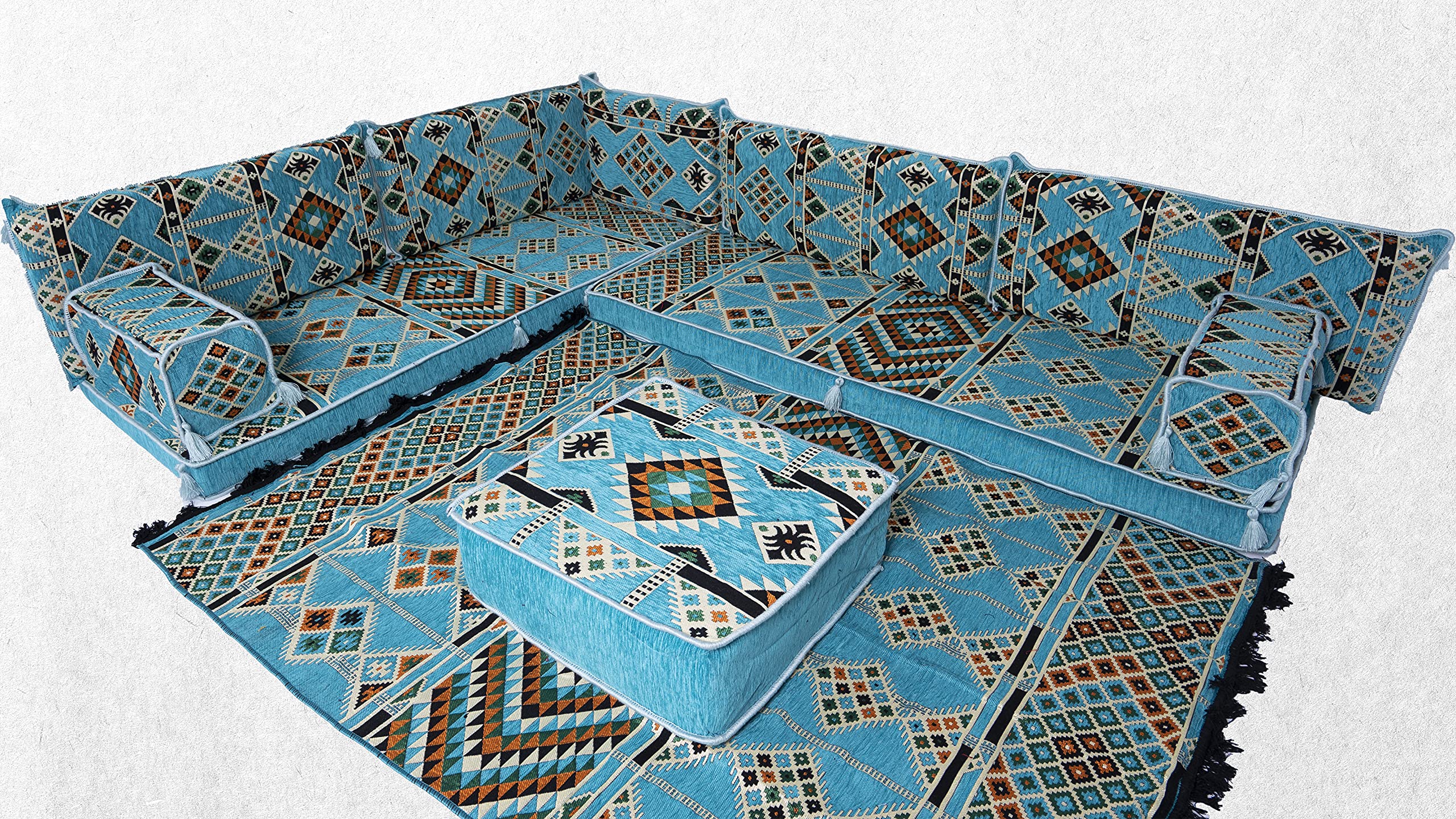 Buy Arabic Floor Sofa Seating, Turkuoise Arabic Majlis, Arabic Jalsa