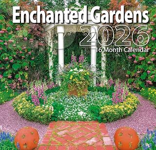 2026 Enchanted Gardens Full Size Wall Calendar for Planning, Scheduling, and Organizing