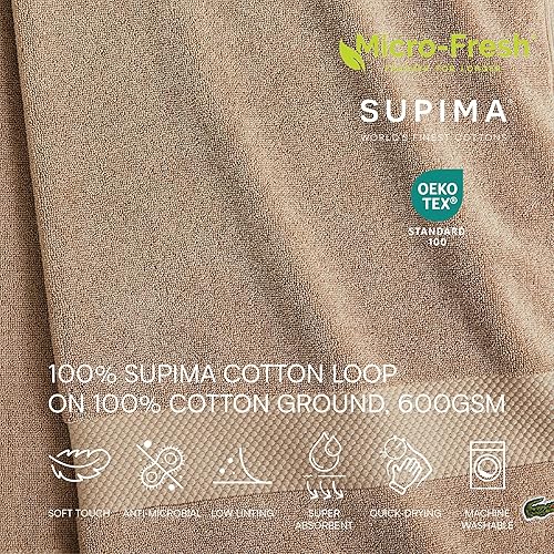 Miniatura 10 de Lacoste Heritage - Tapete para la ducha de algodón Supima, azul surf, 21 x 31 pulgadas