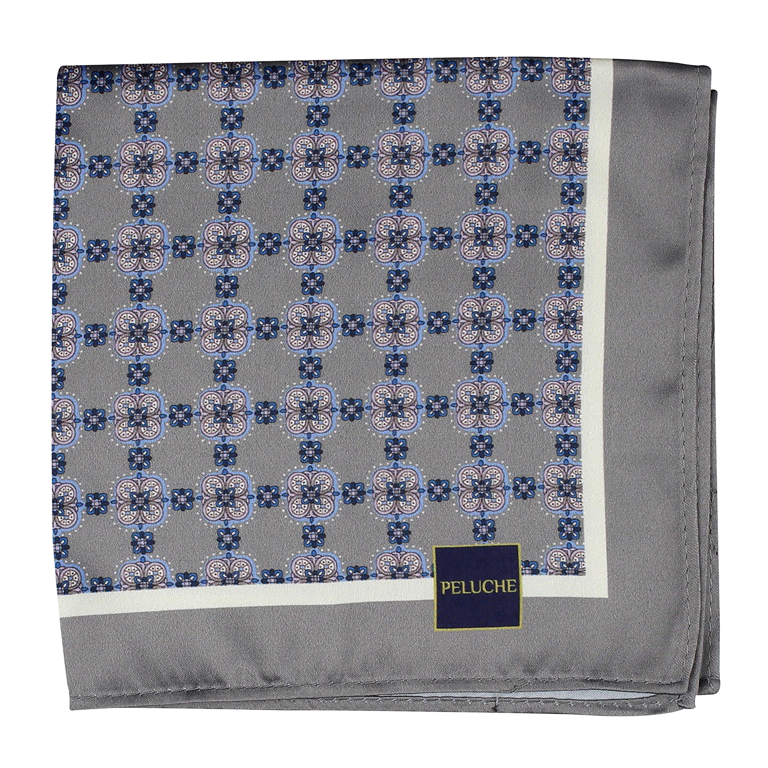 peluche Floral Checkered Pattern Pocket Square For Men-picture-17