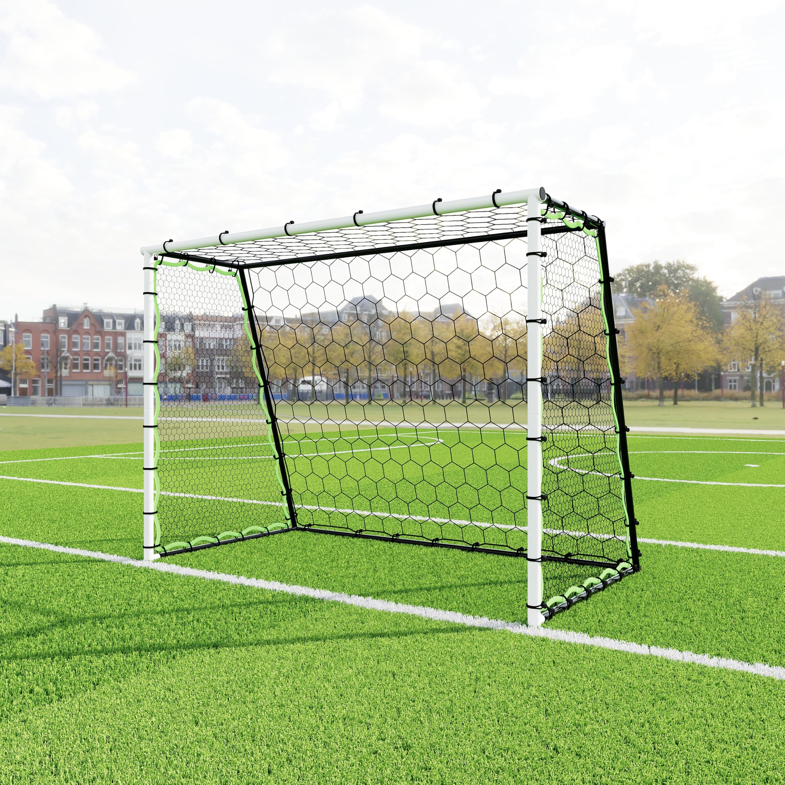 213,5 * 153 * 110 cm Portería de Fútbol, Porterías de Fútbol Plegables para Adolescentes y Adultos, para Entrenamiento de Fútbol