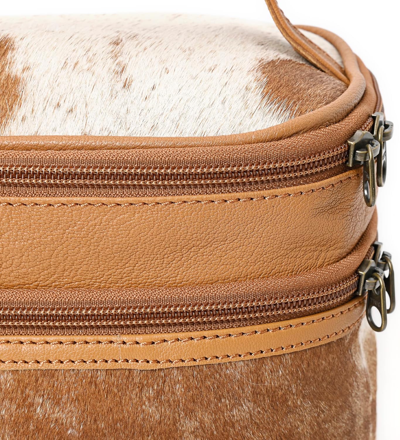 Merbaa Jewelry Travel Organizer, Waterproof Leather Bag - Storage Organizer, Groom & Bridesmaid Wedding Gifts, Full Grain Leather, Handmade Travel Case (Tan)