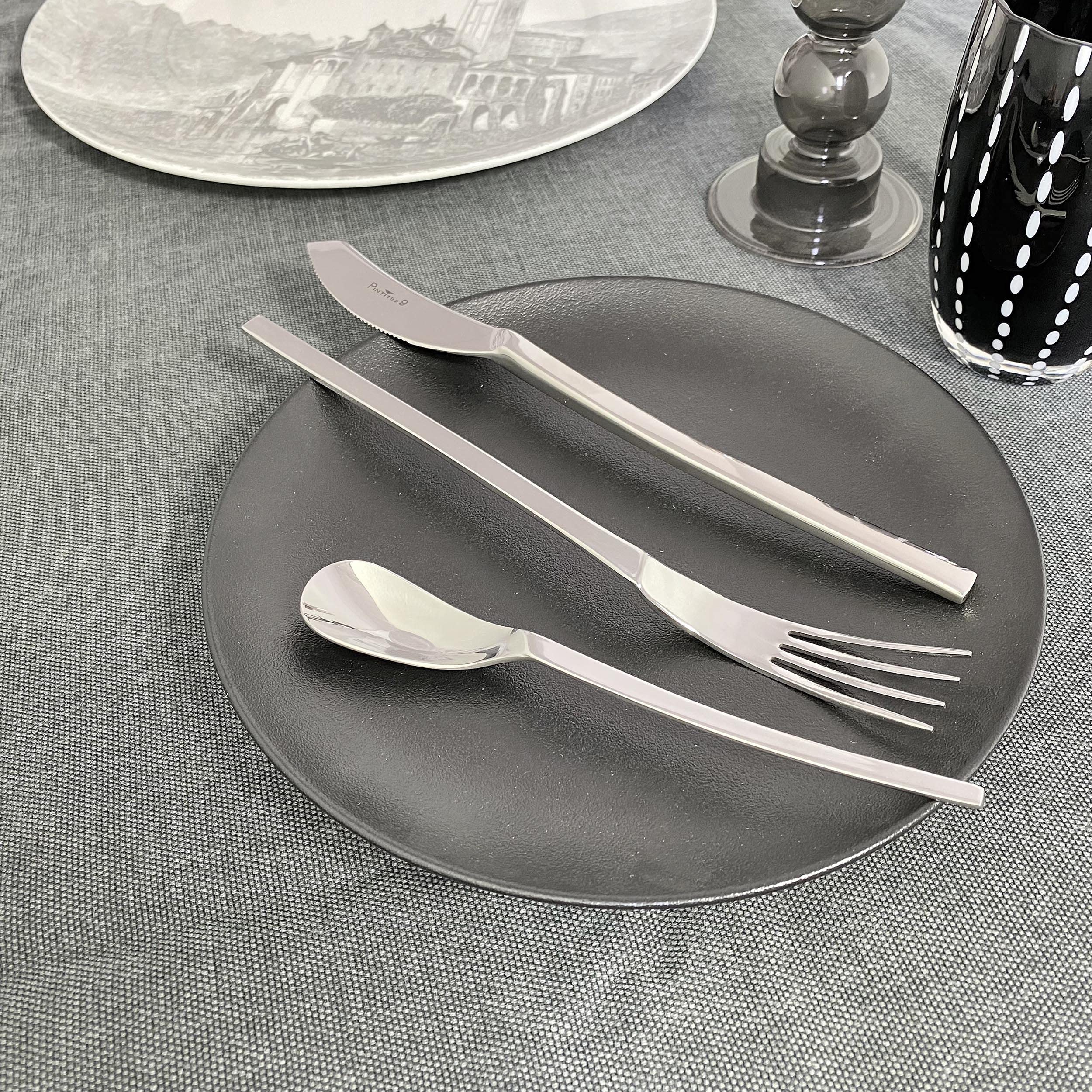 Pintinox 24-teiliges Besteck-Set, Serie Archi, aus nickelfreiem Edelstahl, Geschenkschachtel
