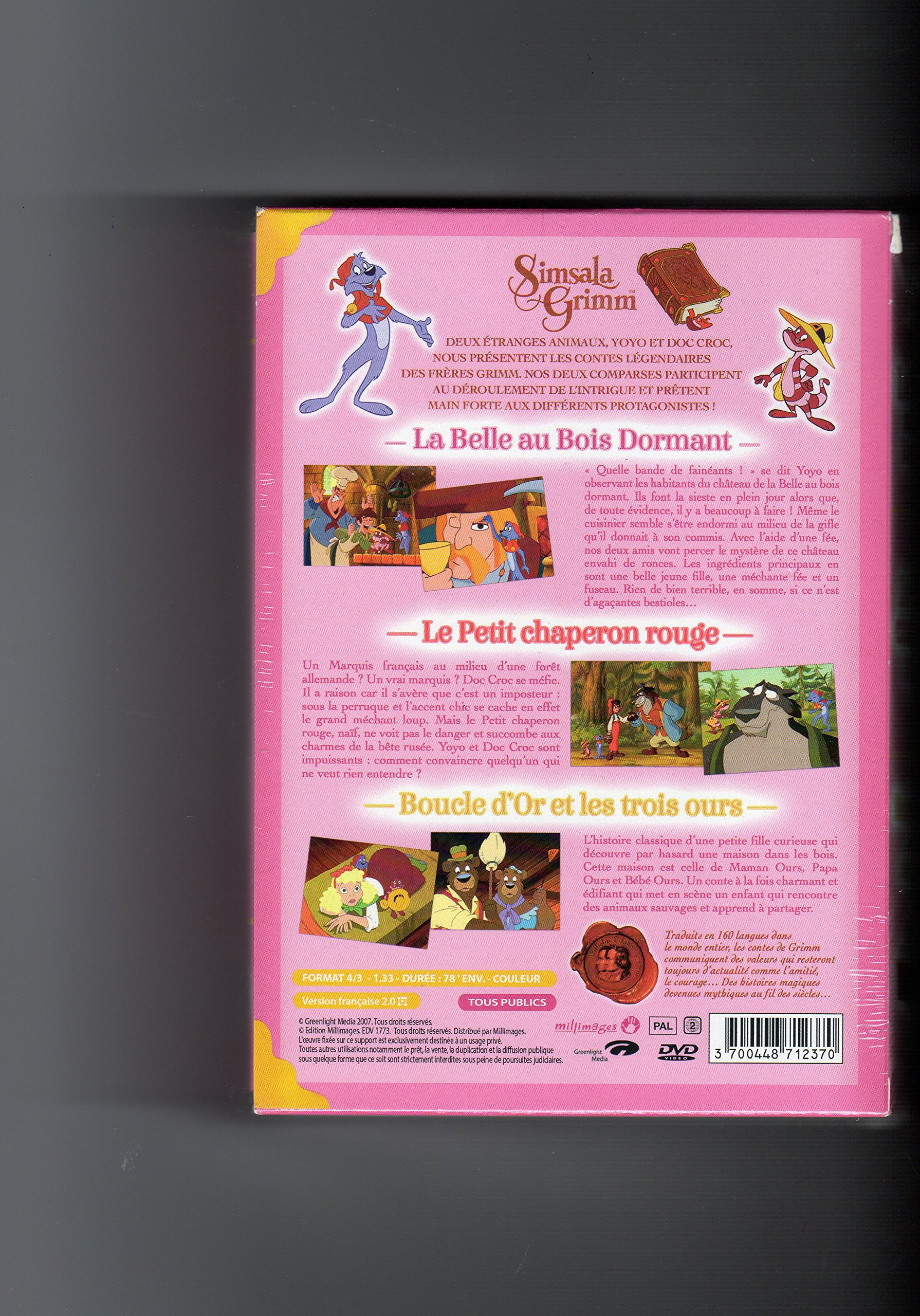 Coffret simsala grimm : la belle au bois dormant ; le chaperon rouge ; boucle d'or
