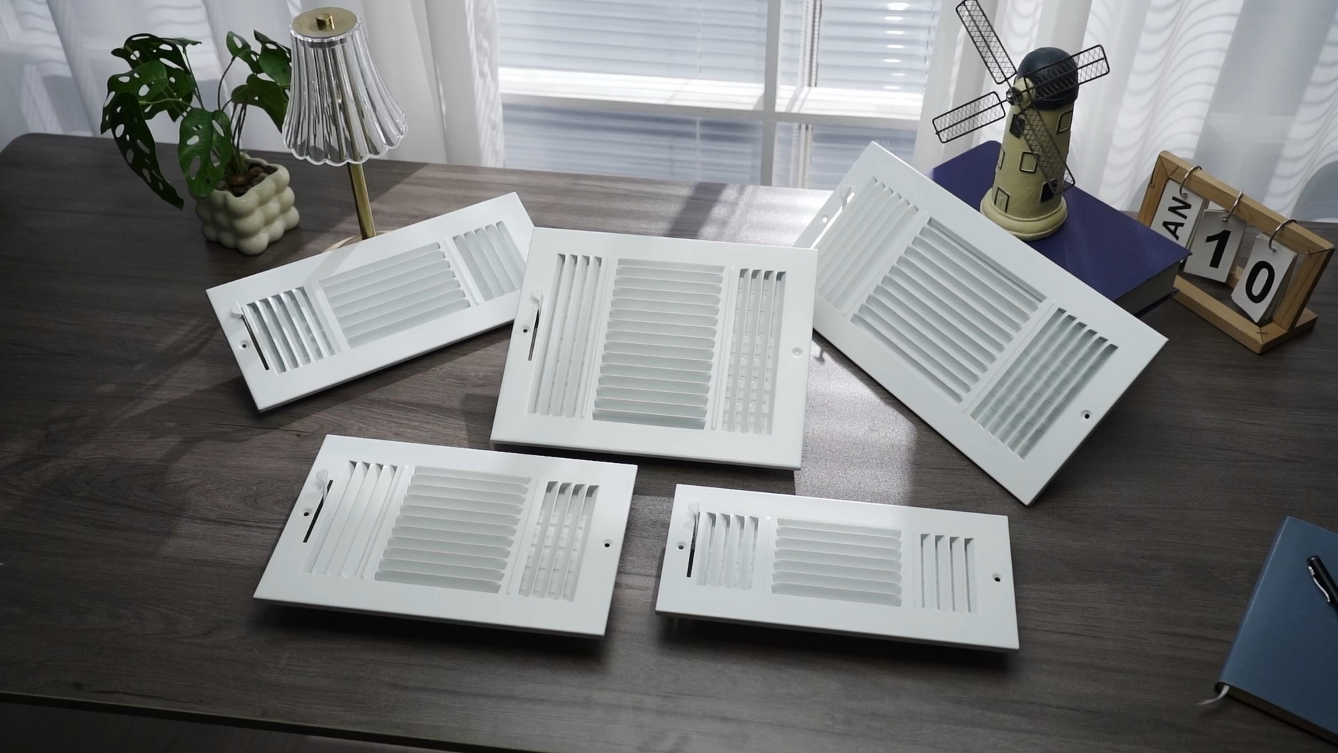 Zonon 10 Pcs 10 x 6 Inch Ceiling Register, Steel HVAC Air Vent