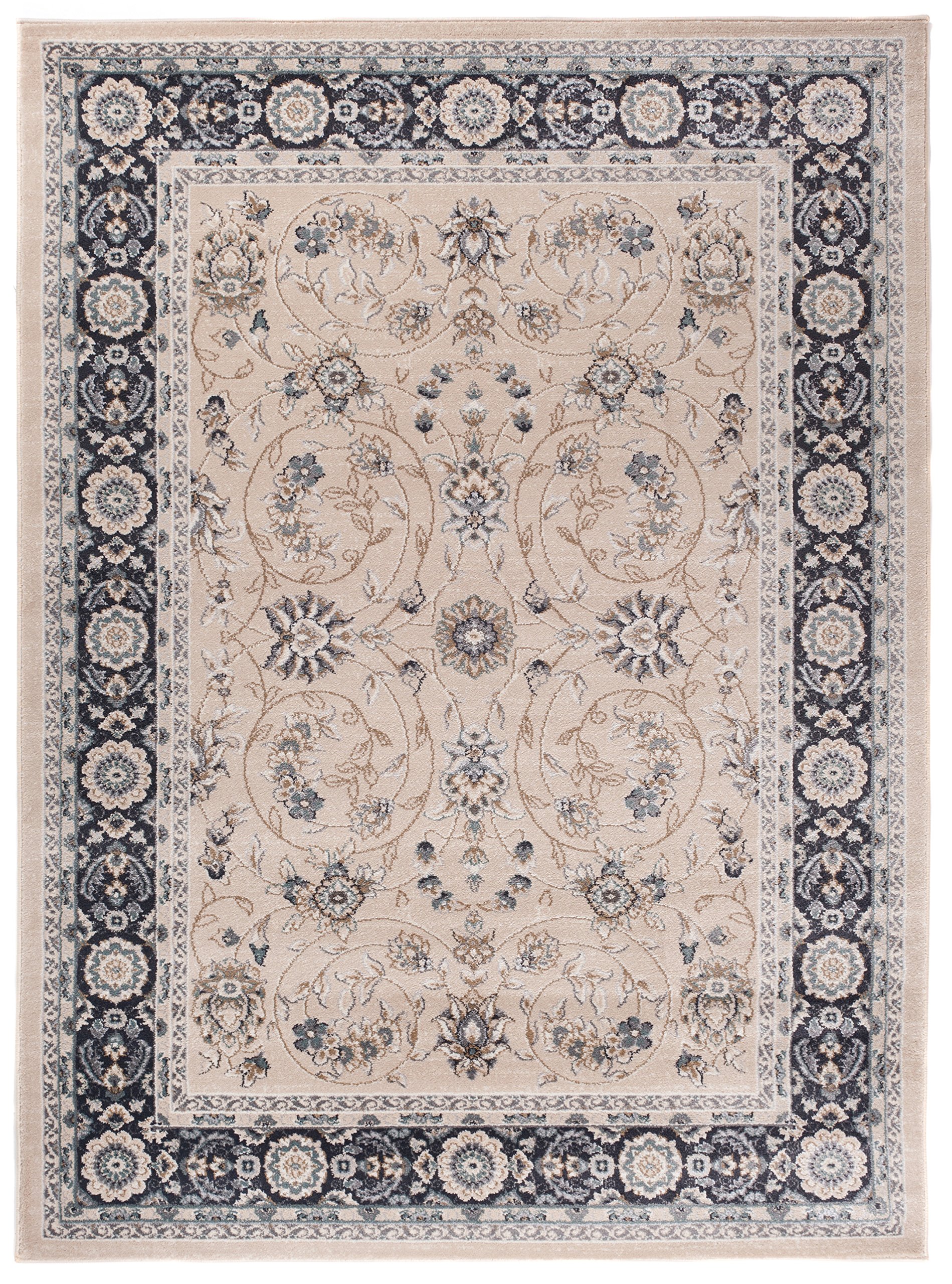Tapis salon beige 250 x 350 cm pour grands salons froids