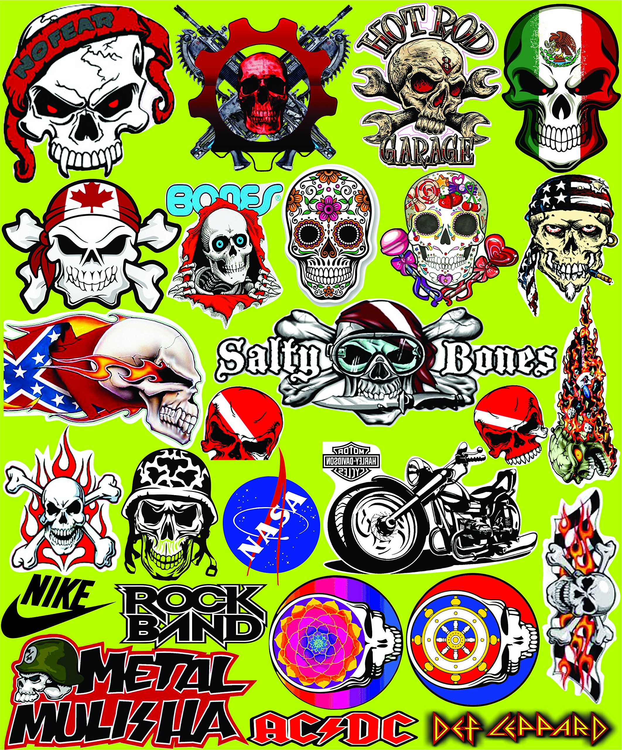 Elton 3M Vinyl Sticker Pack [20-Pcs], Lovely 3M Vinyl Skull & Assorted Stickers for Laptop, Cars, Motorcycle, PS4. X Box One Guitar Bicycle, Skateboard, Luggage - Waterproof Random Sticker Pack (B075Z357V2) Amazon Price History, Amazon Price Tracker