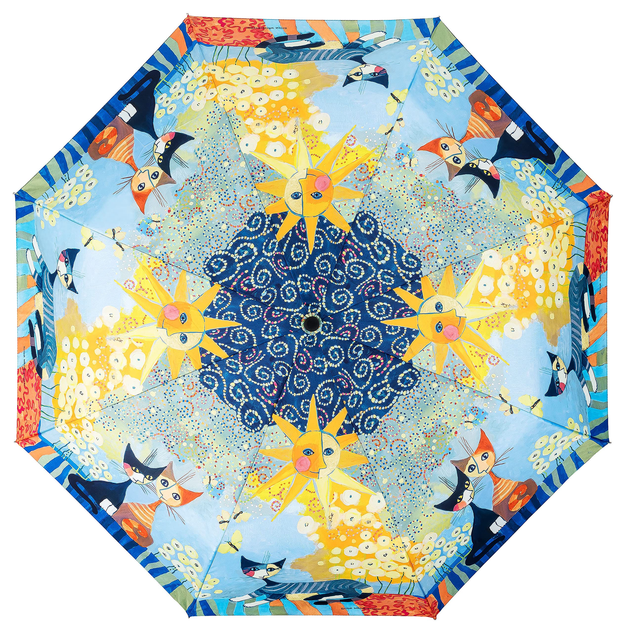 Image secondaire de VON LILIENFELD Parapluie de poche Ouverture Automatique Résistant au Vent Pliant Rosina Wachtmeister: Dolce Vita Mini Art Chat
