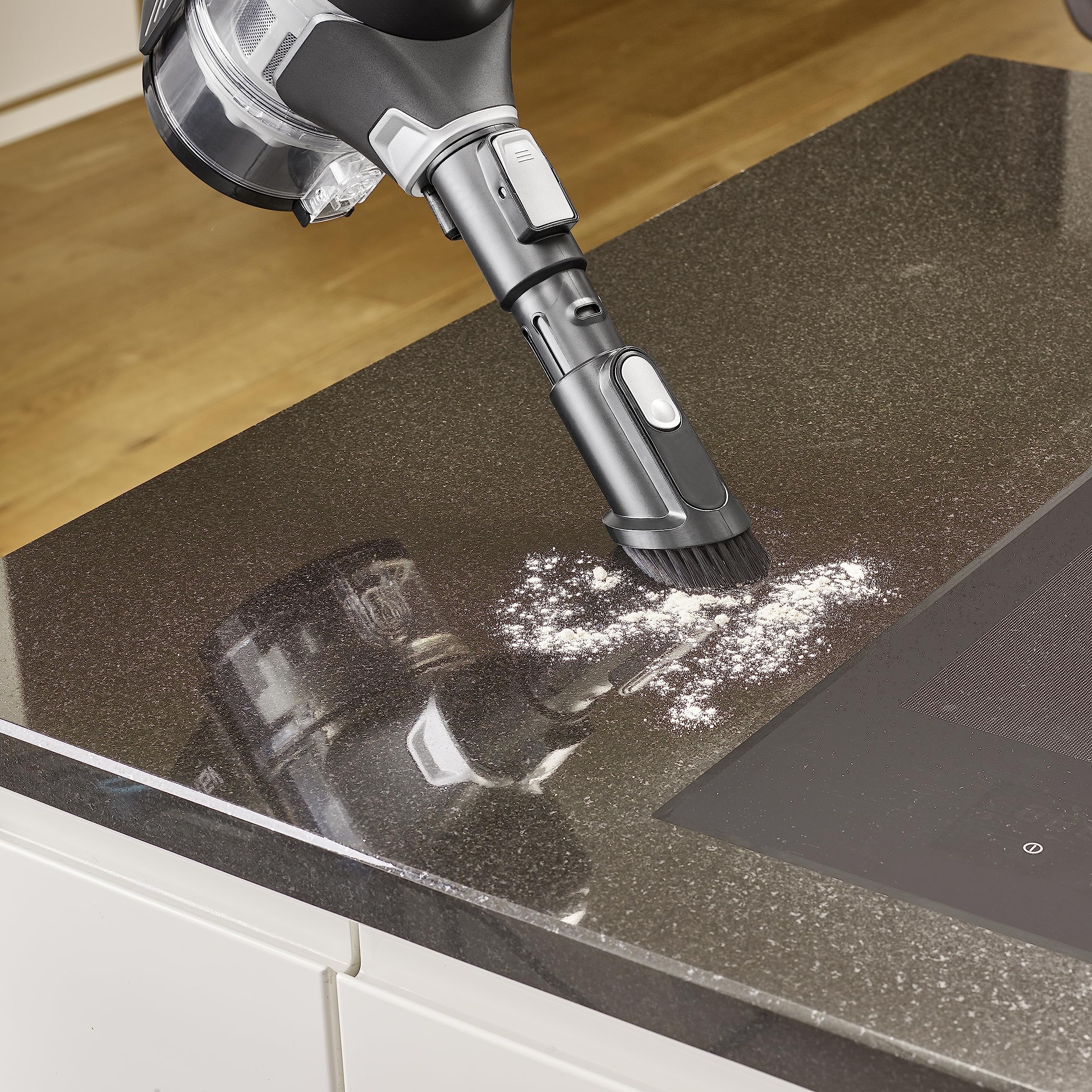 SEVERIN Aspiradora inalámbrica de mano y escoba 2 en 1, aspirador sin cable potente con depósito de 0.65 L, 40 minutos de autonomía, 21,6 V, Negro, HV 7155