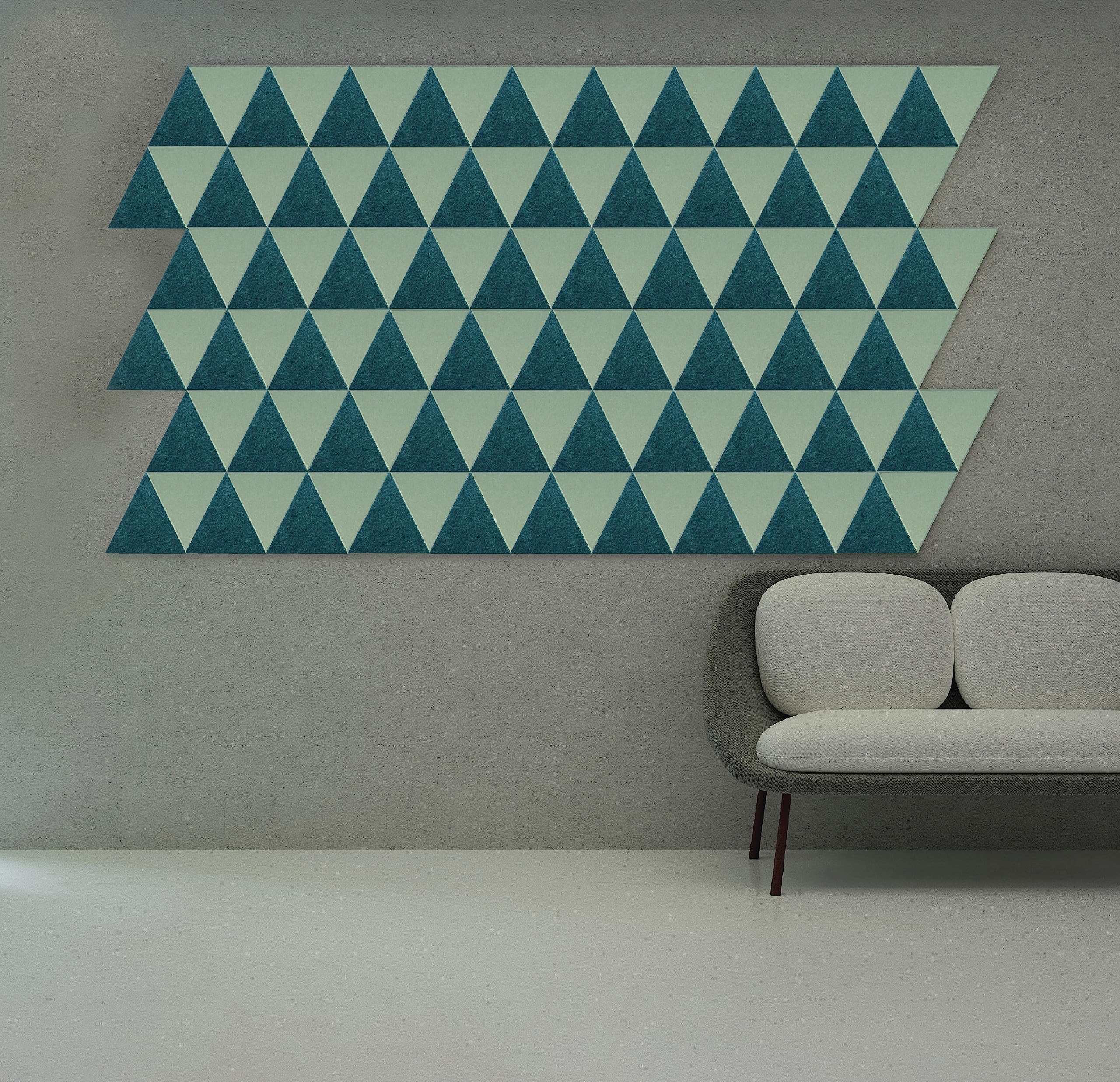 Acoustic.ae Pack of 8 Acoustic Panels, 250x280x12 mm Acoustic Panel for walls, Acoustic Treatment for Home & Offices (Pale Green,Forest Green) A product made in UAE.