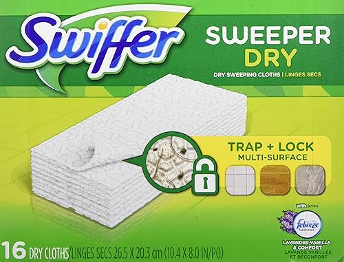 Miniatura 2 de Swiffer Recambios de almohadilla de barrido en seco, aroma a vainilla y lavanda Febreze, 16 unidades