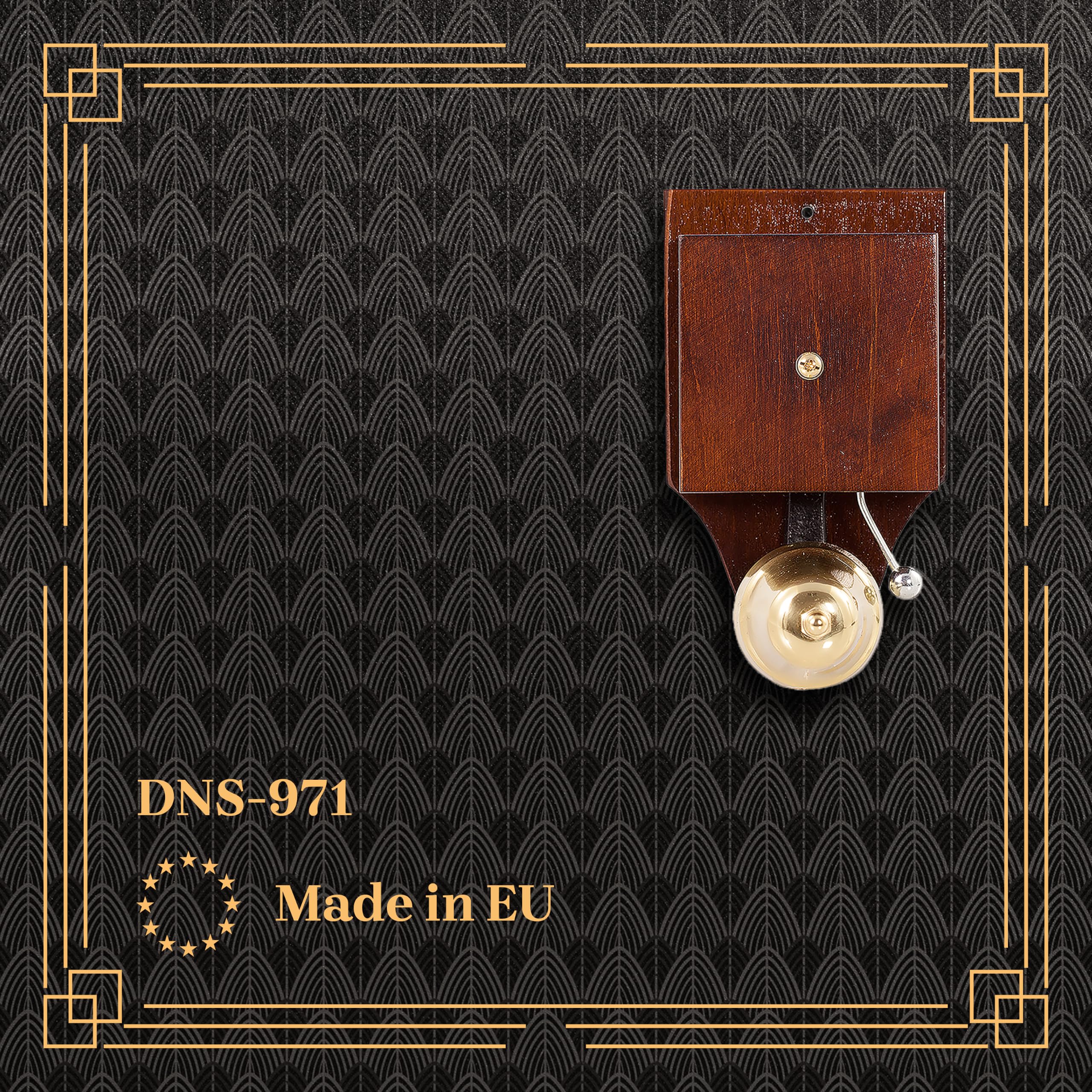 zaMel Sonnette de porte filaire électromécanique de haute qualité, boîtier en plastique, facile à monter, fiable, sensationnel, finitions soignées, rétro 8 V foncé DNT-971-CIM Sundi. Zamel