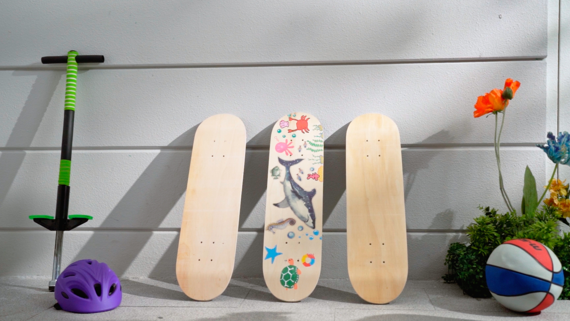 bimiti Set van 2 DIY blanco skateboarddekken, 7-laags esdoorn deck bimiti Set van 2 DIY blanco skateboarddekken, 7-laags esdoorn deck