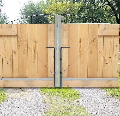 Miniatura 3 de Varilla de caída de alta resistencia - Barra de caída de pestillo de pasador Adjust-A-Gate para puertas de doble accionamiento - Negro (barra alta