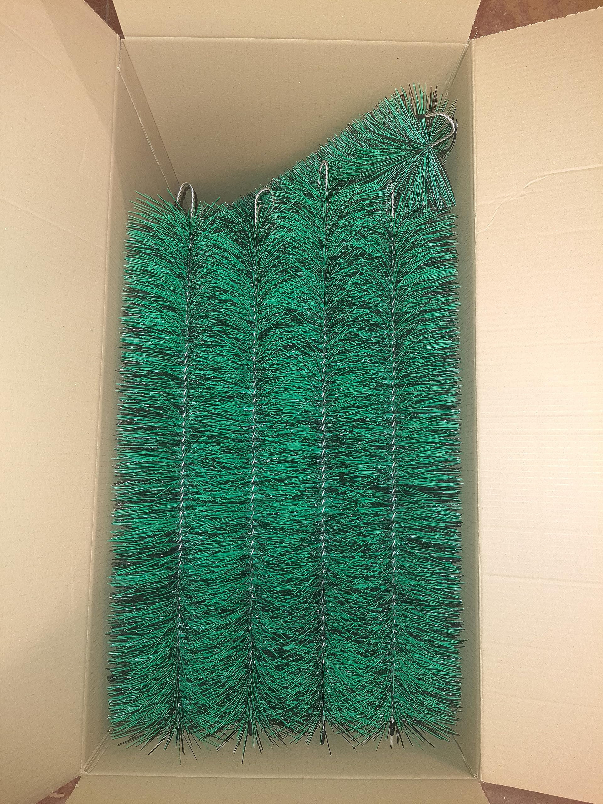 24 brosses pour Filtre 30-80 cm x 15 cm, pour Votre Filtre pour Bassin et Filtre Koi. Noir Mixte et Vert. (50 x 15)