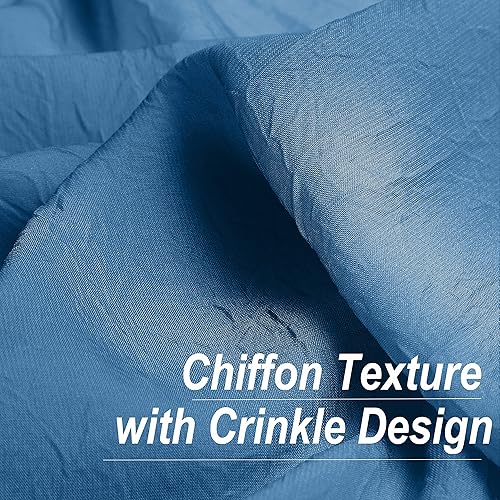 Miniatura 2 de 1 cortina de gasa transparente para ventana de 18 pies para sala de estar, decoración de Navidad, cenefa de gasa suave arrugada de 216 pulgadas de