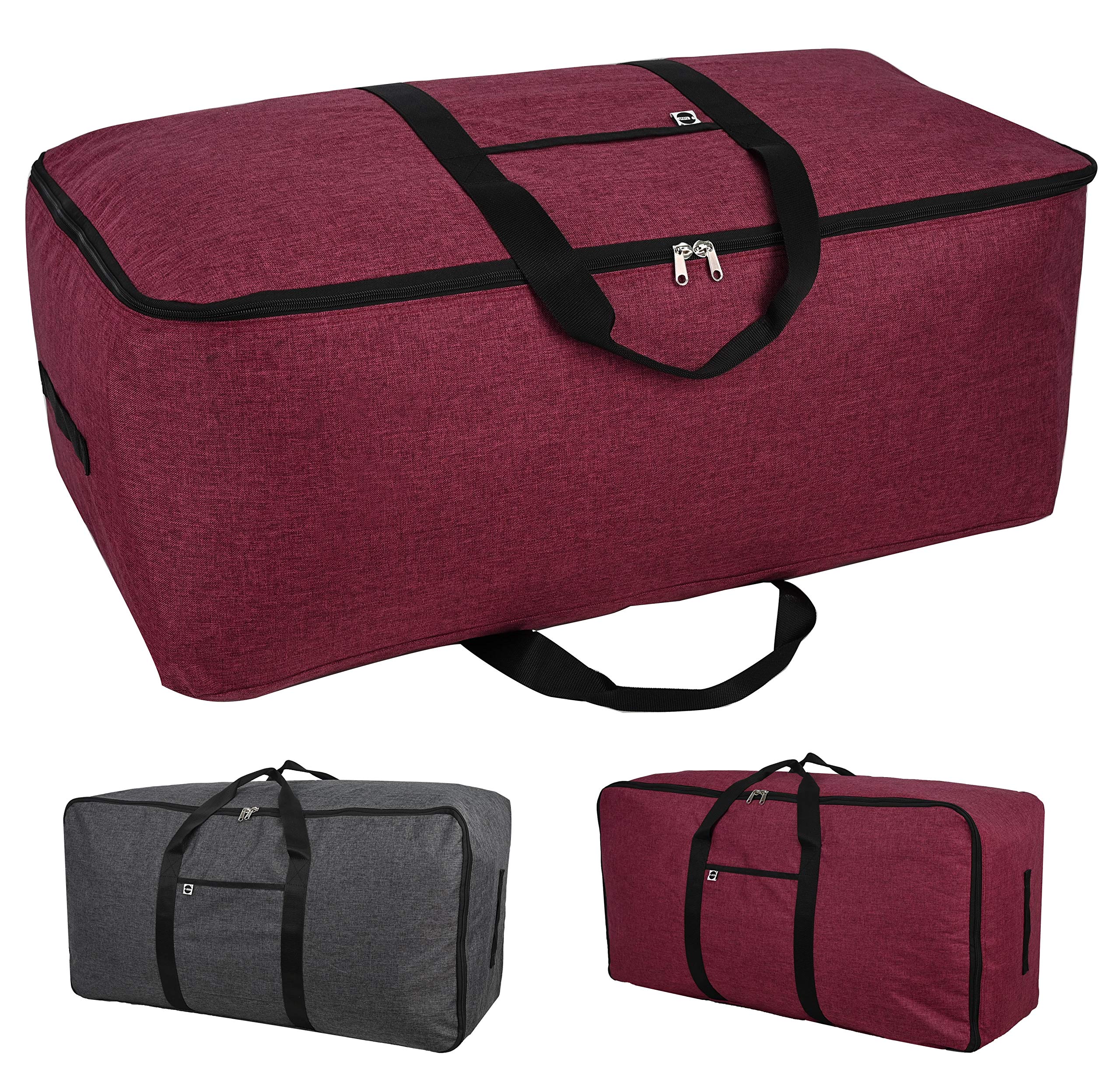 ITAVL 70L Large capacity Storage Bag ,Sturdy 500D heather material super strong ,Ideal for bedding ,Pillows,Duvets,Clothes or moving home use . (Red-24")