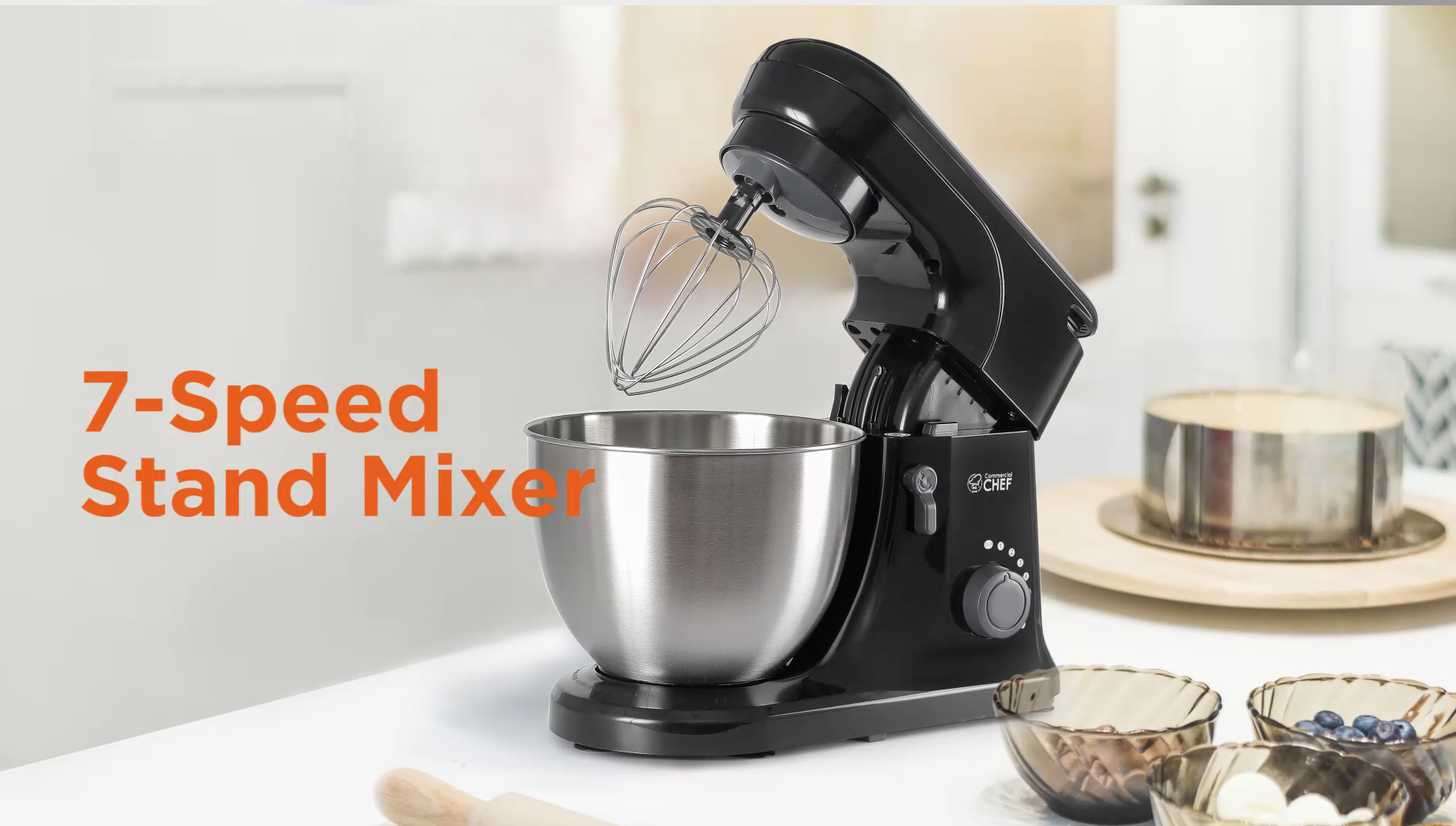 Amazon.com: Commercial Chef Electric Stand Mixer 4.7 Quart, 7
