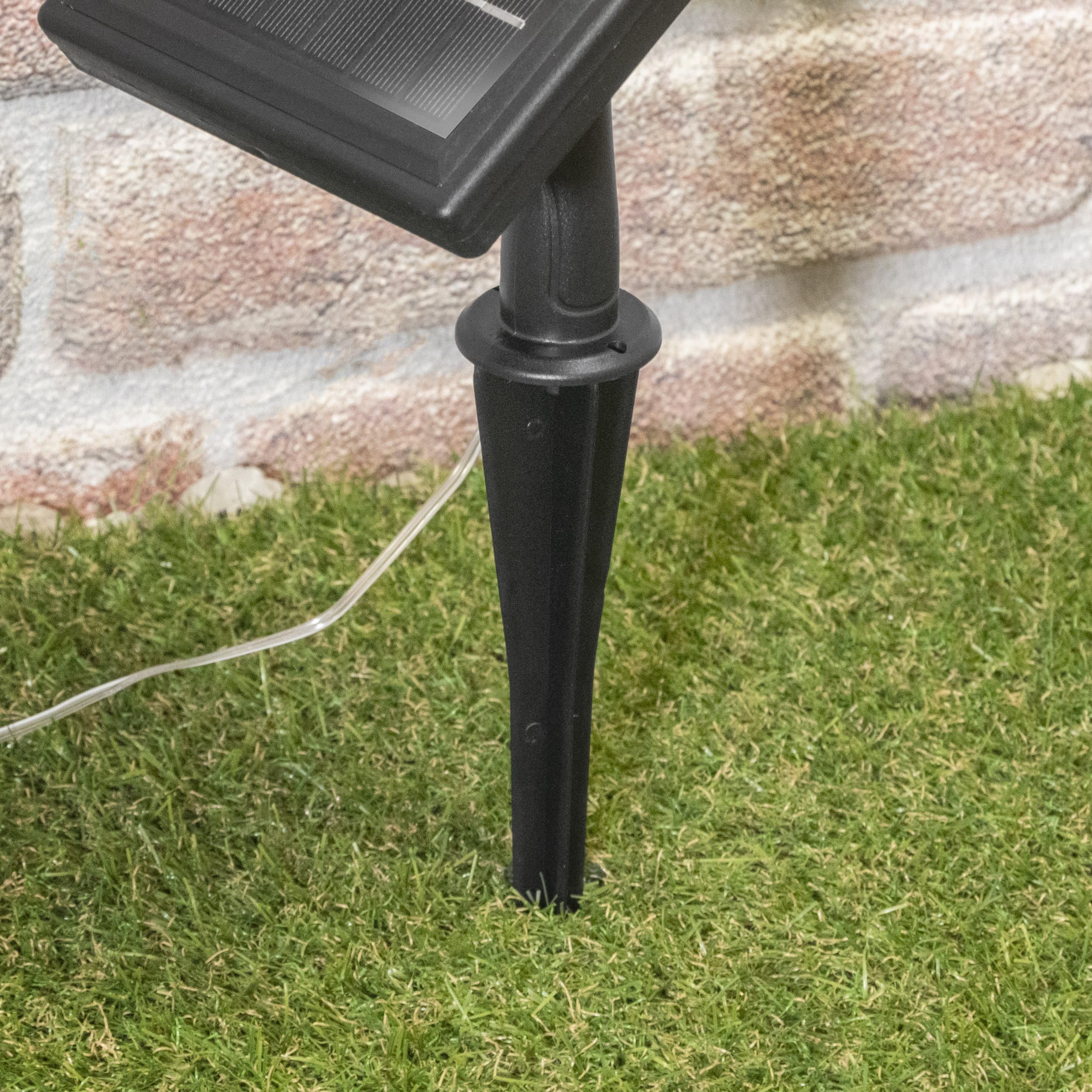 esotec Weihnachtsdeko außen, Weihnachtsfigur Garten Solar Eisbär Willy, Leuchtfigur Weihnachten, Winterdeko Garten, 30 LEDs, H=26cm 102123