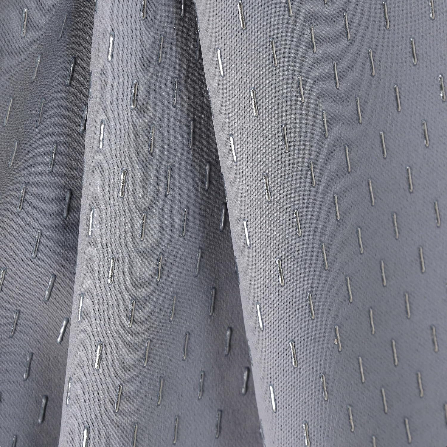 SUPERIOR Blackout Curtains, Room Darkening Window Accent for Bedroom, Living, Sun Blocking, Thermal, Abstract Modern Style, Shimmer Collection, Set of 2 Panels, 6 Grommets, 42" x 84", Silver