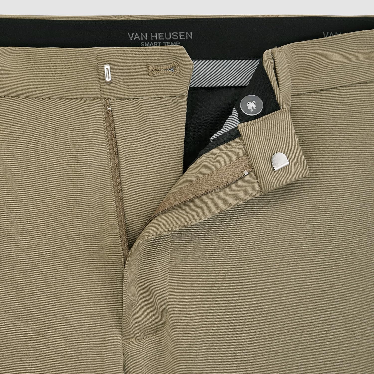 Van Heusen Mens Temperature Control Slim Fit Flat Front Stretch Dress Pant, Non-Iron, Stretchable Waistband, Cooling Fabric - Image 6