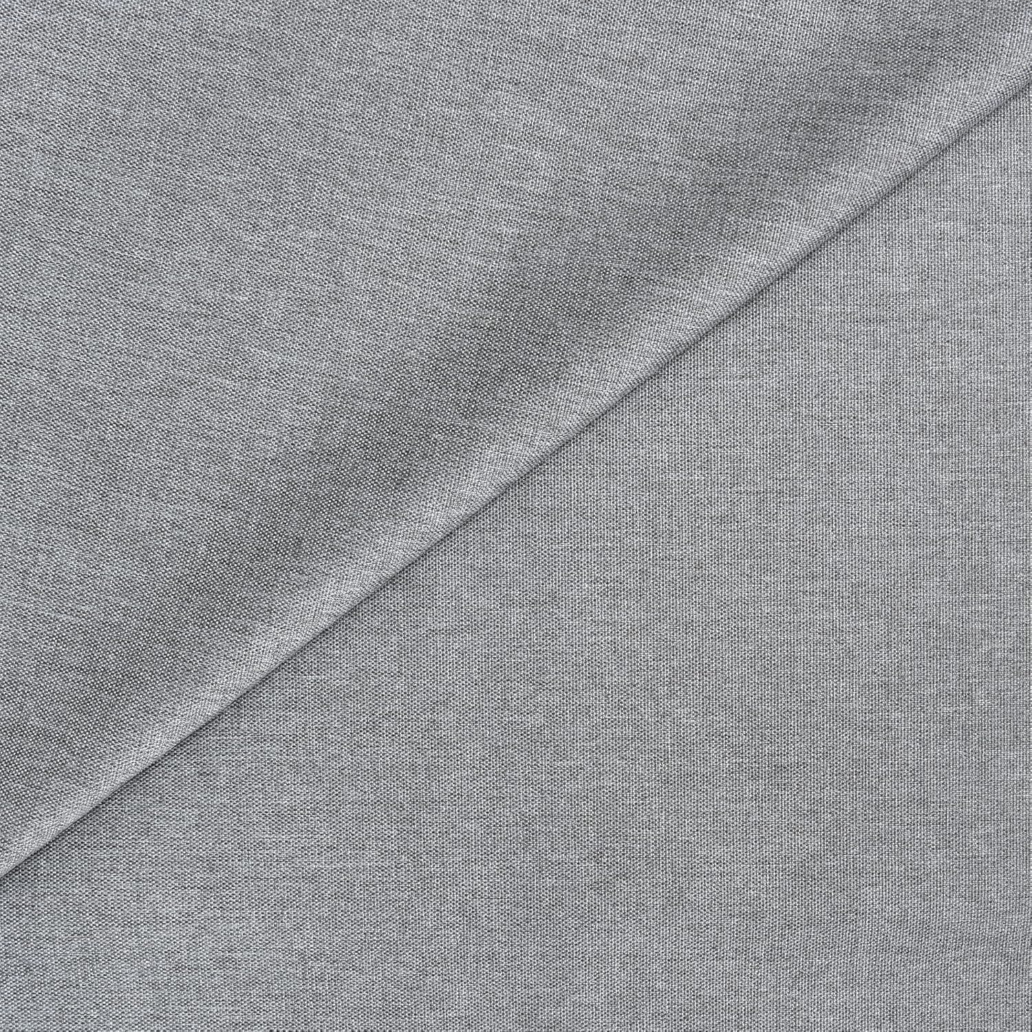 SUN+BLK Bradley Total Blackout Curtain Textured Thermal Insulated 1 Panel with Rod Pocket, Grey, 52x84, Wide Width
