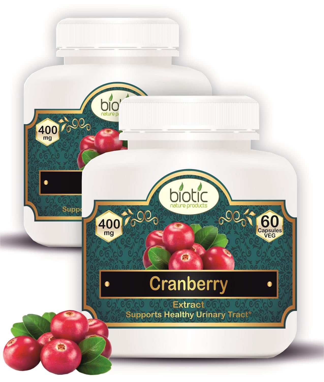 Biotic Natural Cranberry Capsules for UTI - Cranberry Extract 400mg - 120 Veg Capsules (Pack of 2) (B0B6BPMX65) Amazon Price History, Amazon Price Tracker