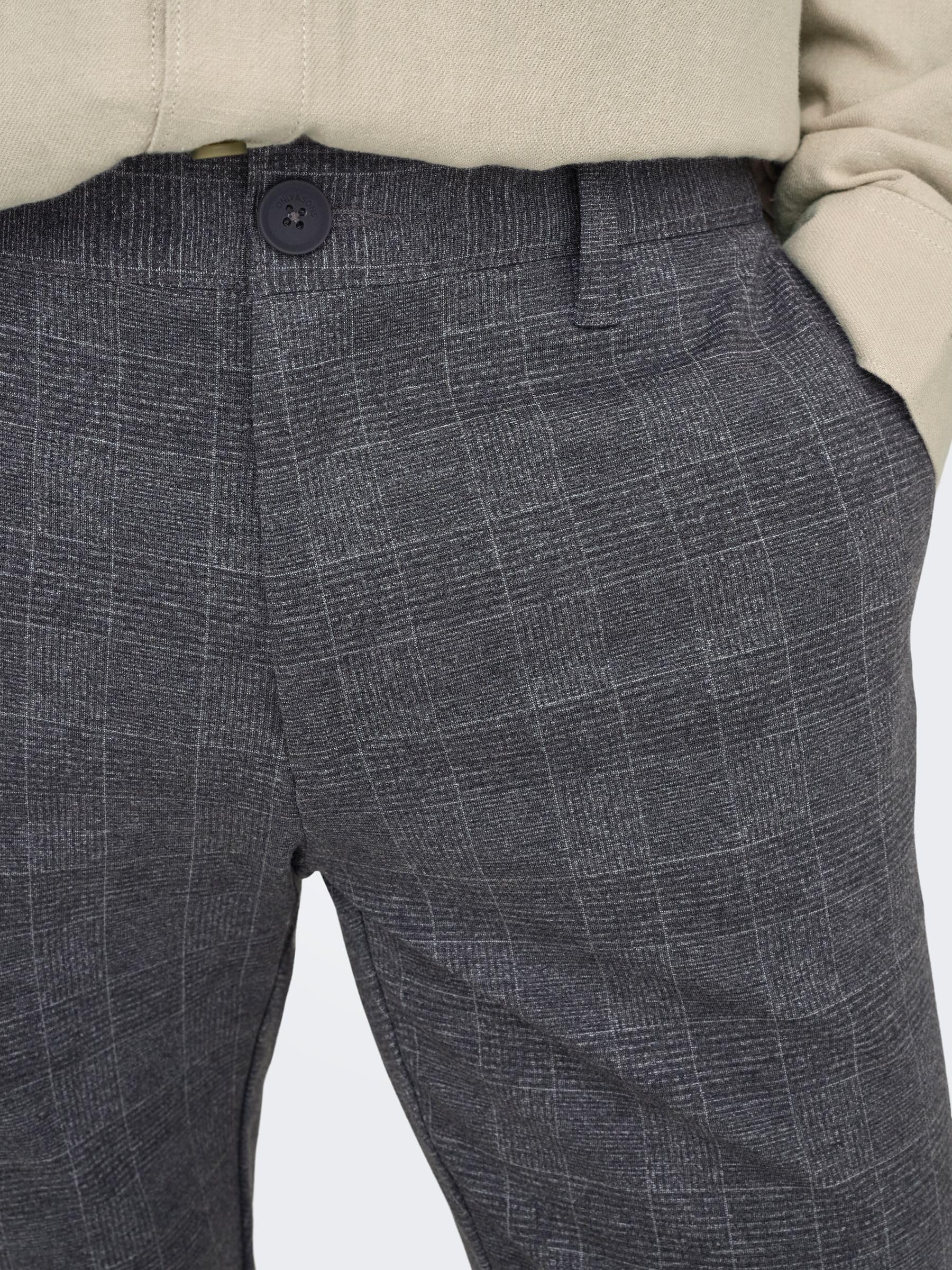 Only & Sons Herren Chino Hose ONSMARK Slim Check 9887 - Slim Fit - Stretch – Bild 7