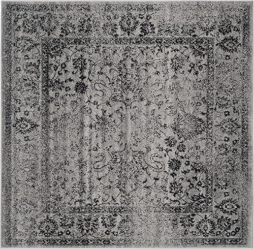 Miniatura 454 de Safavieh colección Adirondack - Alfombra de área, 6 x 9 pies, gris y azul, diseño oriental desgastado, no desprende pelusa, fácil cuidado, ideal