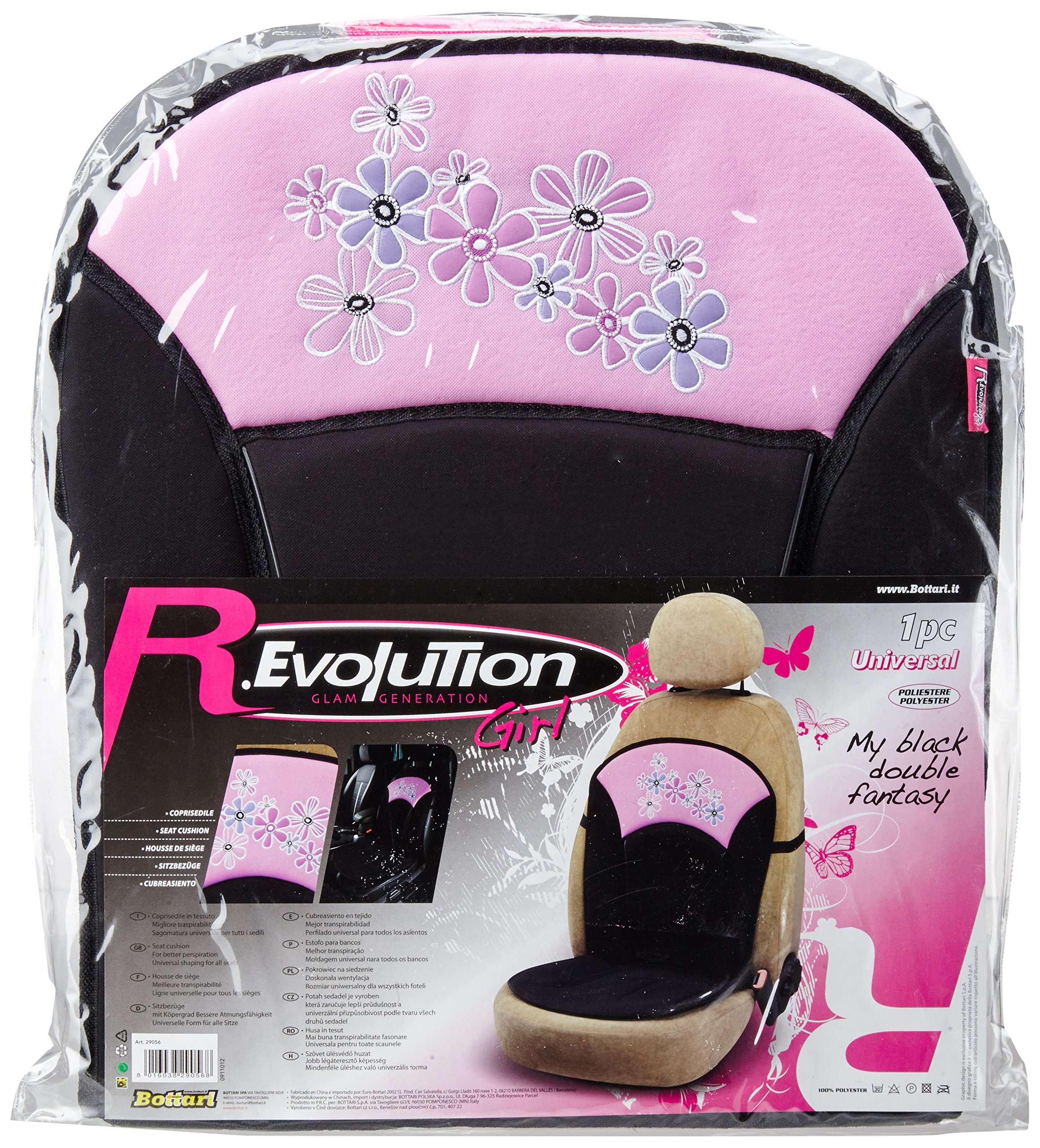 Bottari SpA 29056 My Double Fantasy Seat Cushion - Black/ Pink