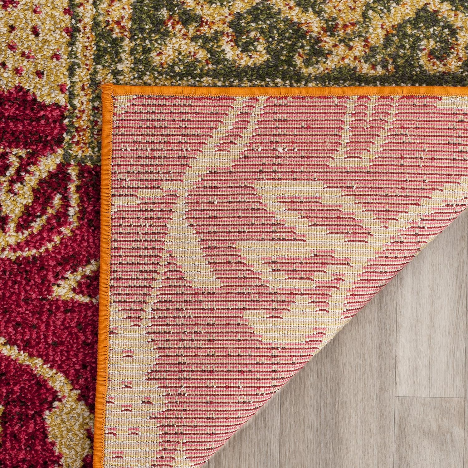 SAFAVIEH Monaco Collection Accent Rug - 4' x 5'7", Multi, Boho Patchwork Design, Non-Shedding & Easy Care, Ideal for High Traffic Areas in Entryway, Living Room, Bedroom (MNC211F)