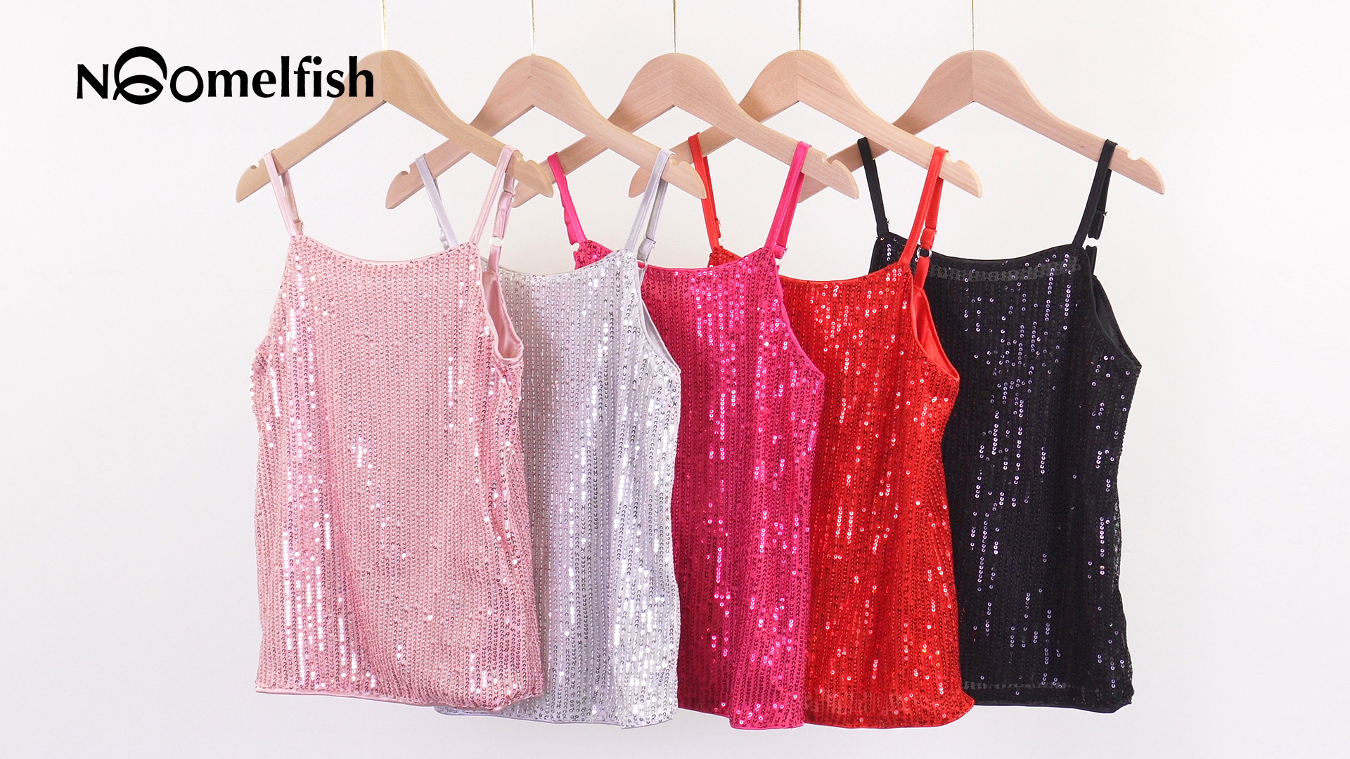Amazon.com: Noomelfish Girls Camisole Sequin Tank Tops Sparkly