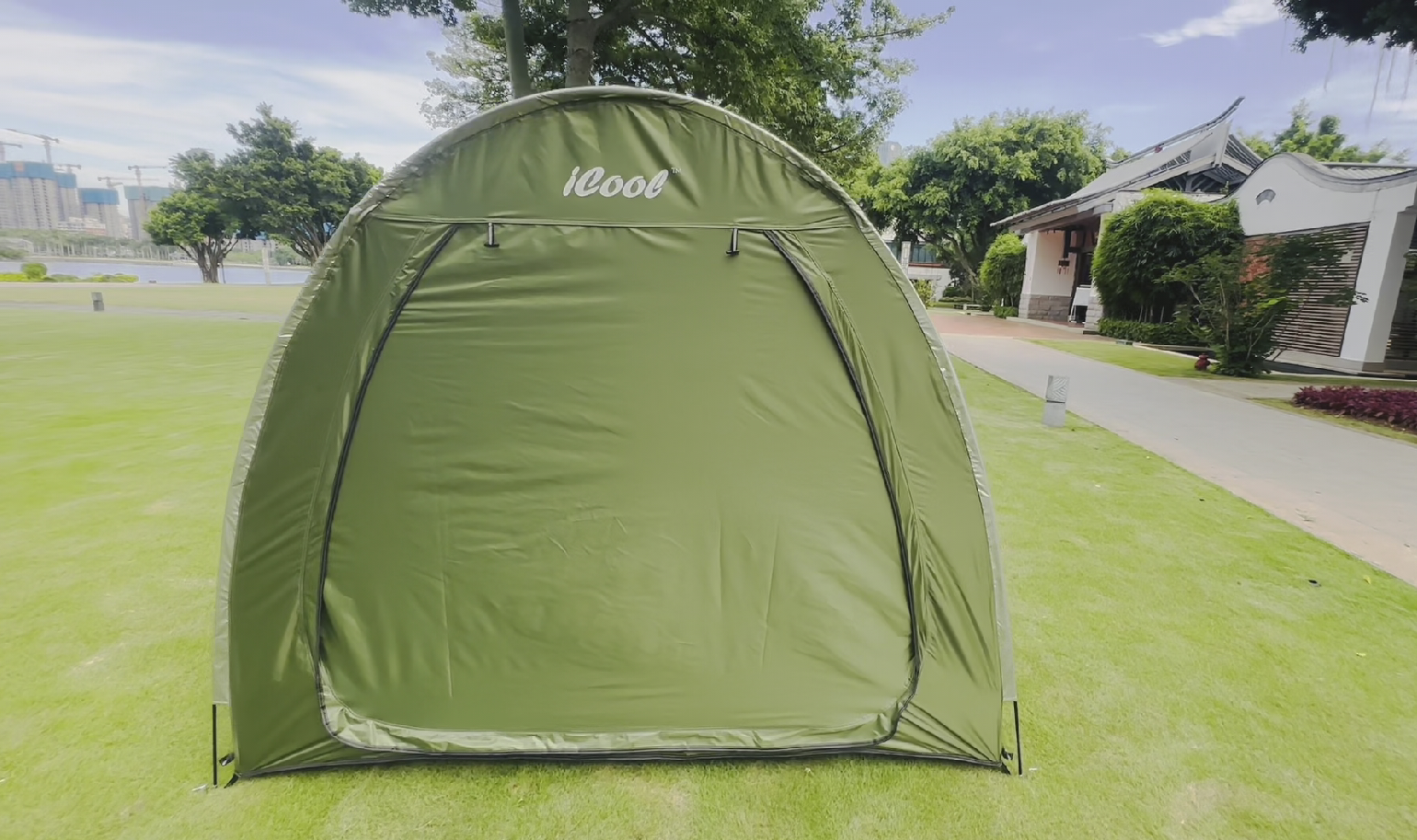 Amazon.com : Outdoor Bike Covers Storage Shed Tent, 210D Oxford Thick Waterproof Fabric, Aluminum Alloy Bracket, Neat Tent for 2 Bicycles or Tricycles : Sports & Outdoors