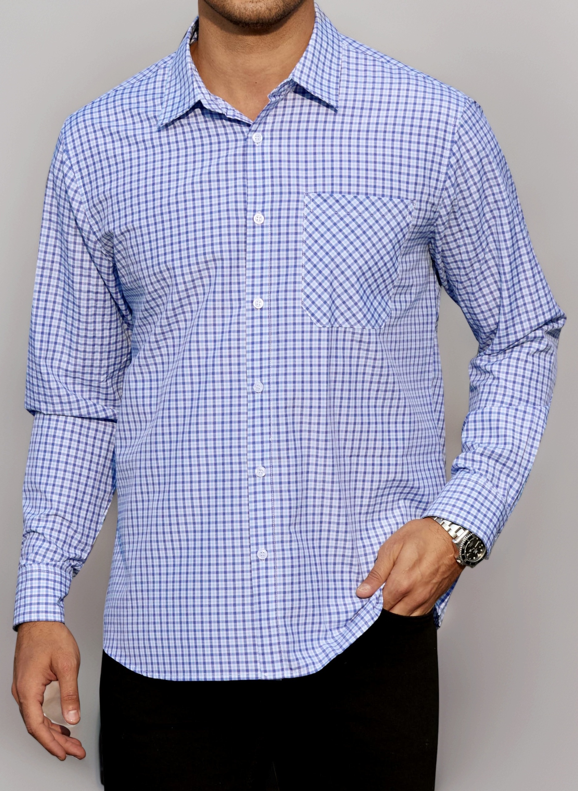 Men's Classic Checked Shirt Long Sleeve Button Down Plaid Tartan Lumberjack Shirt for Men UK S-6XL