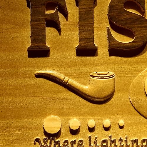 Miniatura 4 de wpa0076 - Letrero de madera grabado en 3D con nombre de bar de cigarros personalizado con nombre VIP, cueva de hombre, hogar, bar, habitación