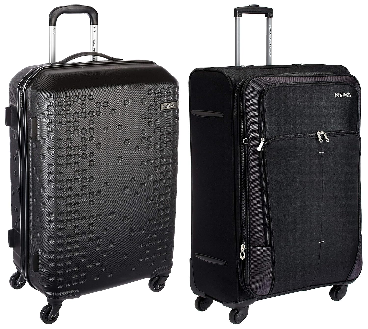 American Tourister Cruze ABS 70 cms Black Hardsided Suitcase + Crete