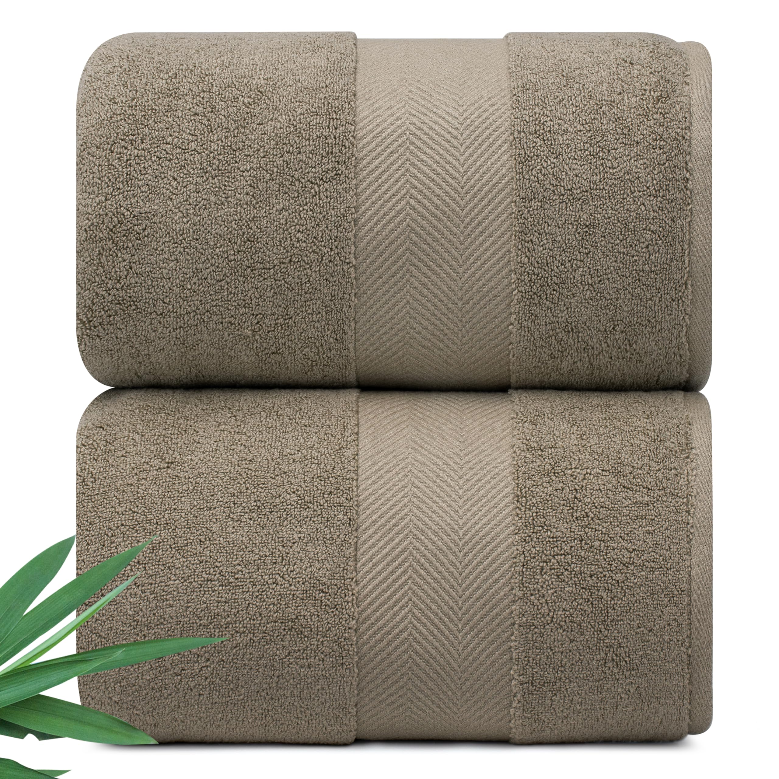 Luxury Viscose from Bamboo Bath Sheets, Ultra Soft XL Set of 2, Taupe