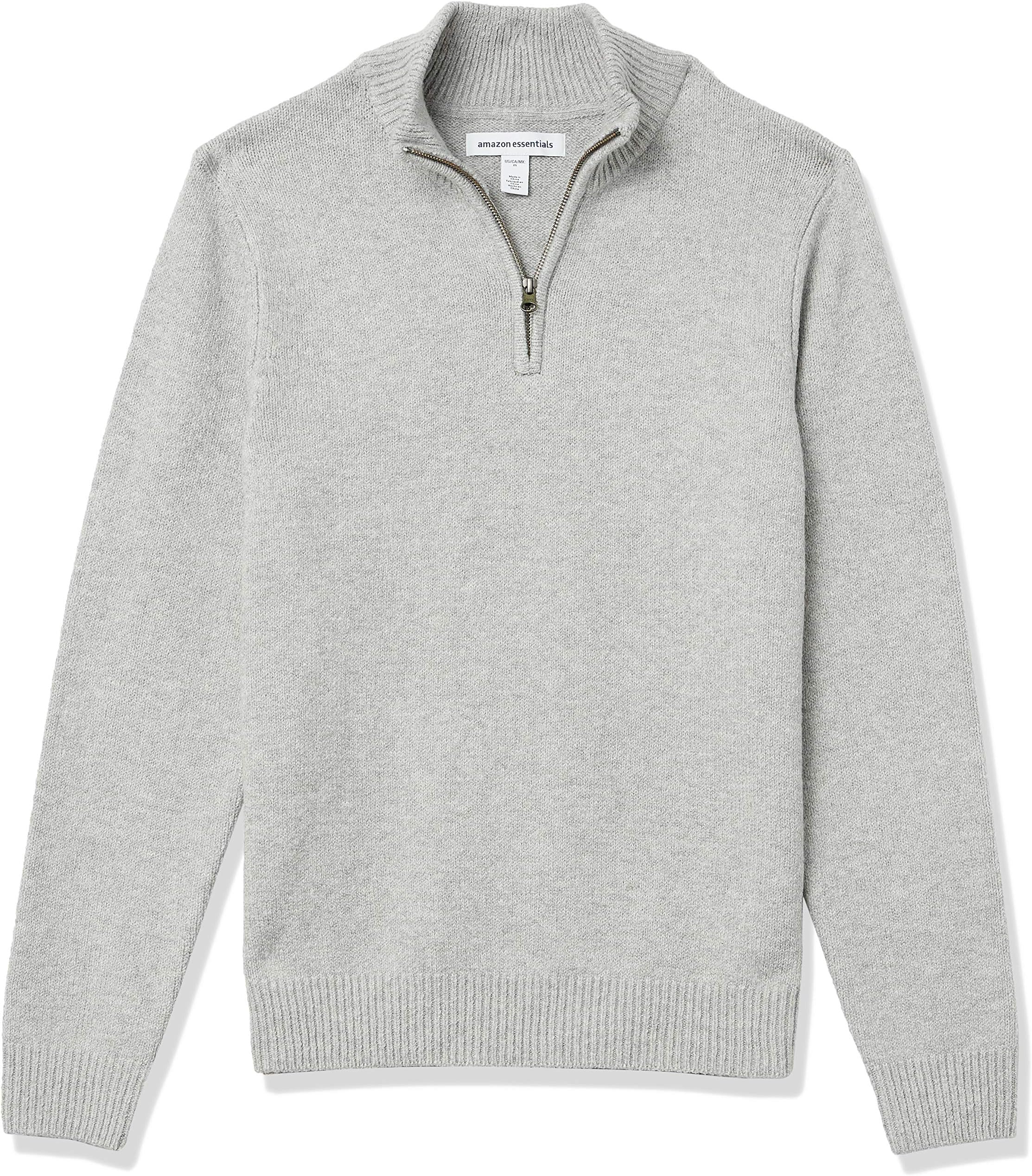 Men's Long-Sleeve Soft Touch Quarter-Zip Sweater