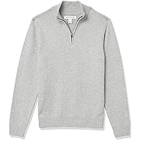 Amazon Essentials Maglione Morbido a Maniche Lunghe con Cerniera sul Collo Uomo
