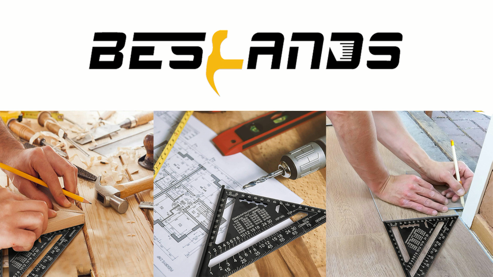 Amazon.co.jp: Beslands三角定規 木工用 丸鋸定規 30*30cm 両面目盛り
