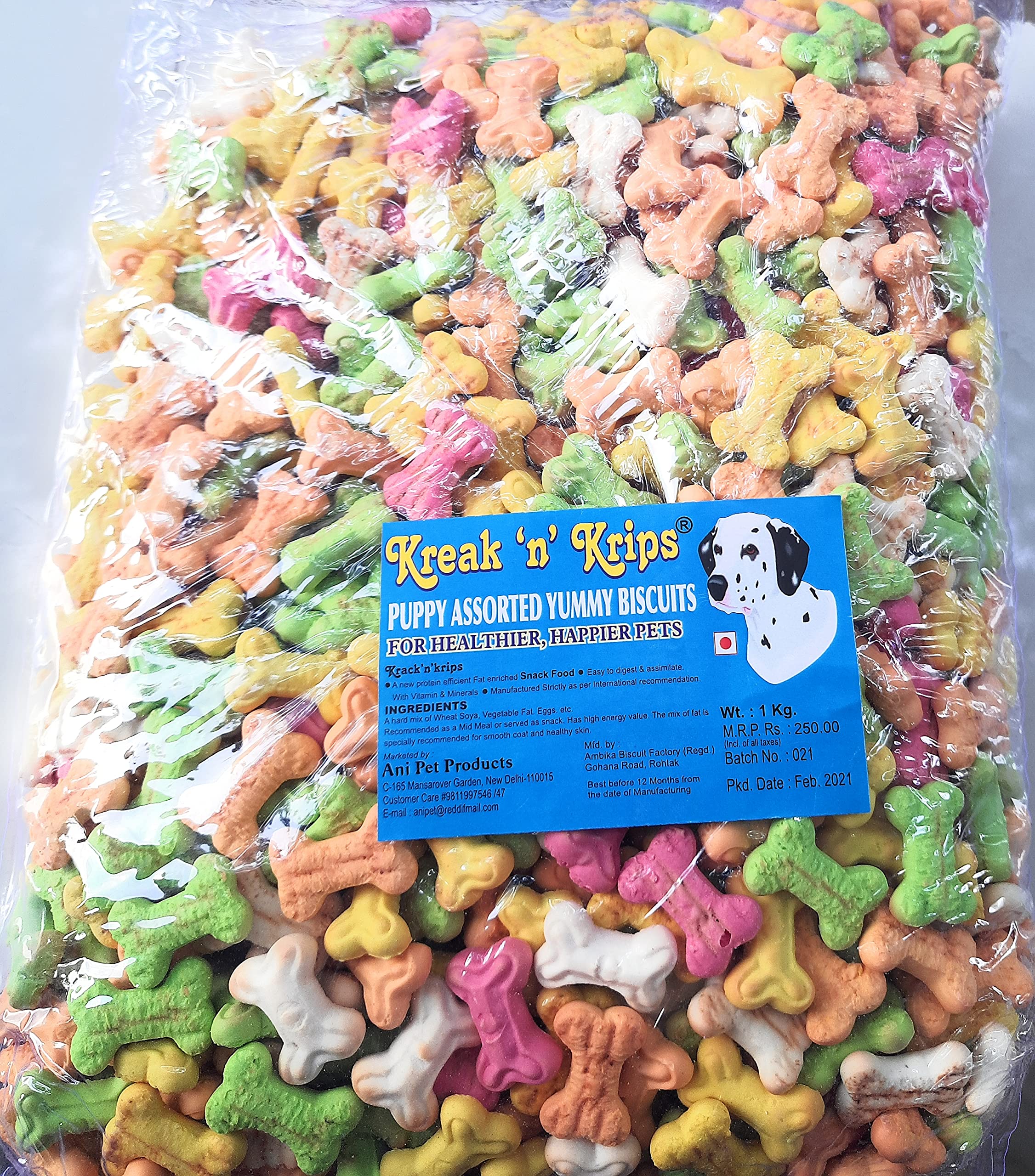 Kreak n Krips Assorted Flavor Freshly Baked Cookies Treat for Puppies, 1 kg (B082TVSJ2P) Amazon Price History, Amazon Price Tracker