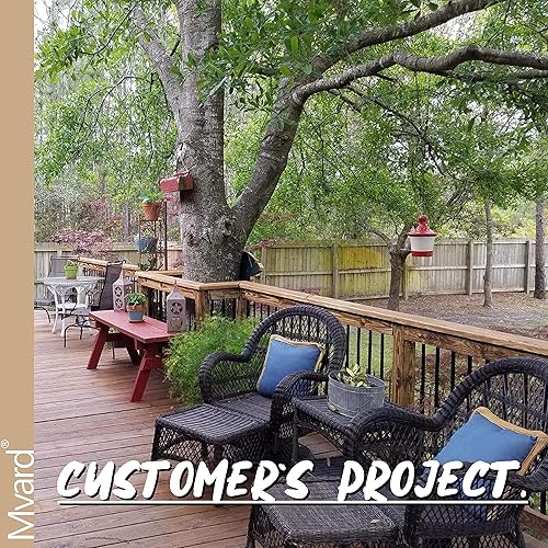 Miniatura 43 de Myard - Balaustres de aluminio para barandillas de terraza, porche, cerca Arco Facemount 32