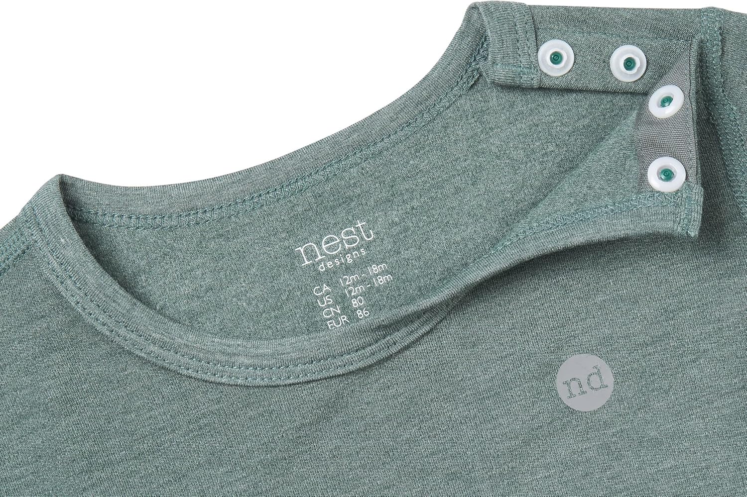Nest Designs Basics Long Sleeve Onesie Soft Baby Romper for Easy Diaper Changes