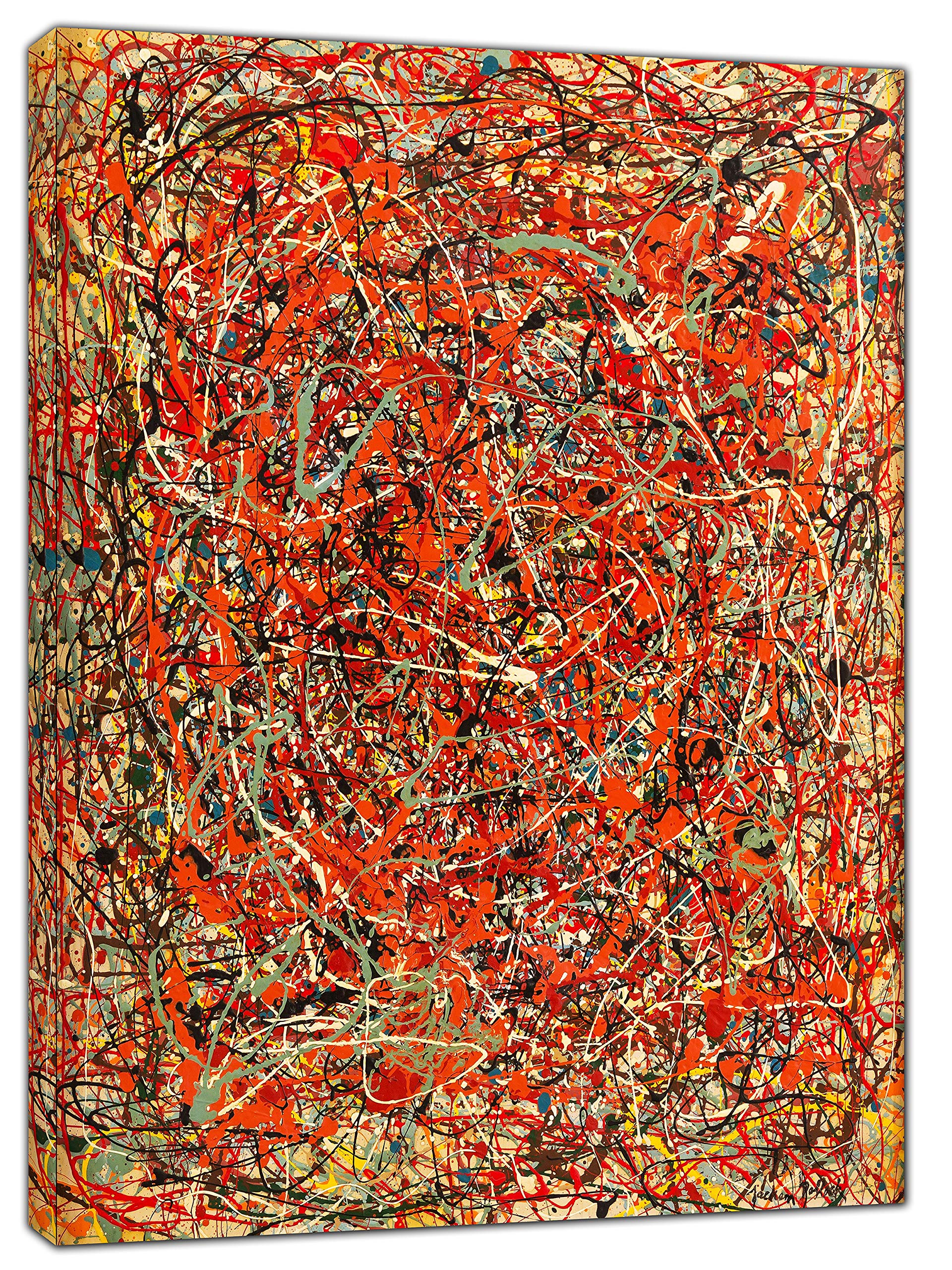 ARTSPRINTS The Fury by Jackson Pollock Oil Paint Canvas 40 x 30 inch(102x 76 cm)-38mm Depth