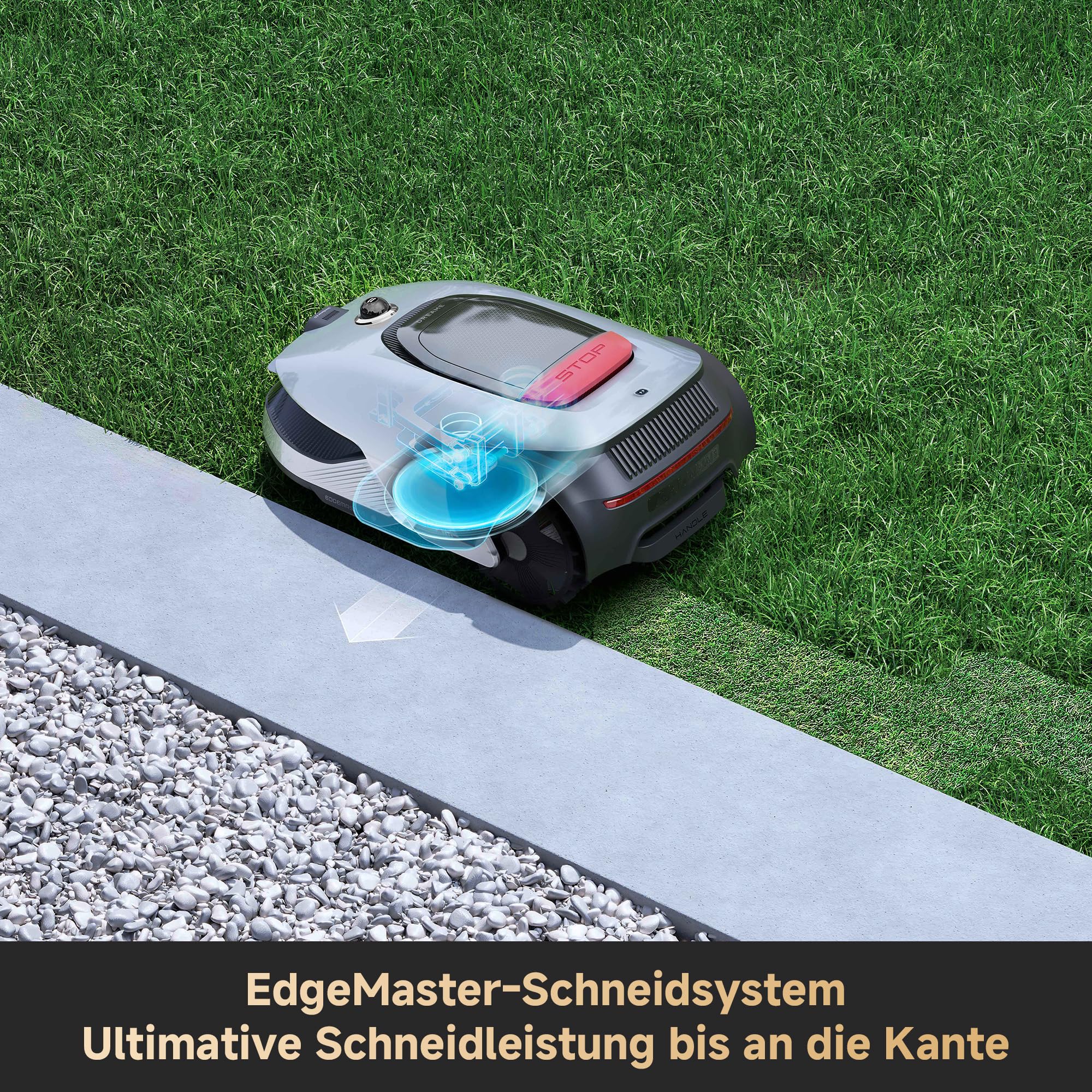 DREAME A2 1200 Mähroboter – kabellos ohne RTK, für Flächen bis zu 1200 m², mit 360° 3D-LiDAR & KI-Vision, Steigfähigkeit bis zu 50% (26,5°), u-förmiger Mähpfad, 5 cm EdgeMaster-Präzisionsschnitt