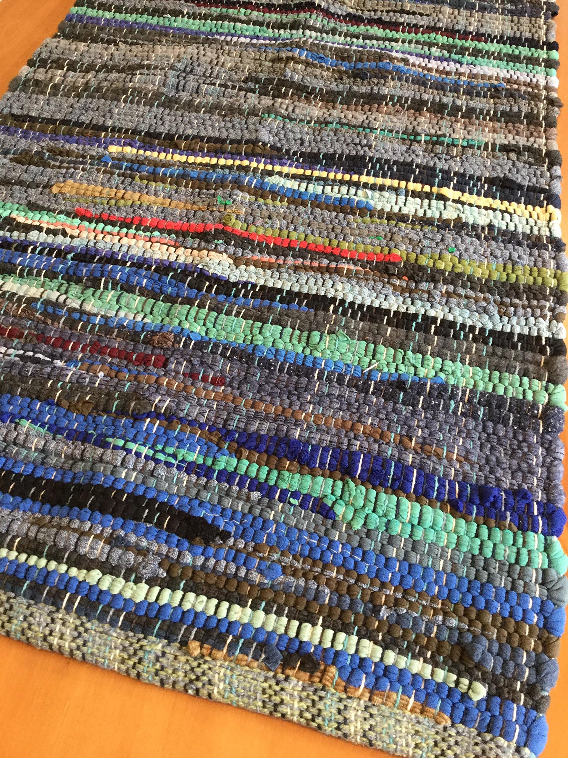 Rag rug, handwoven chindi