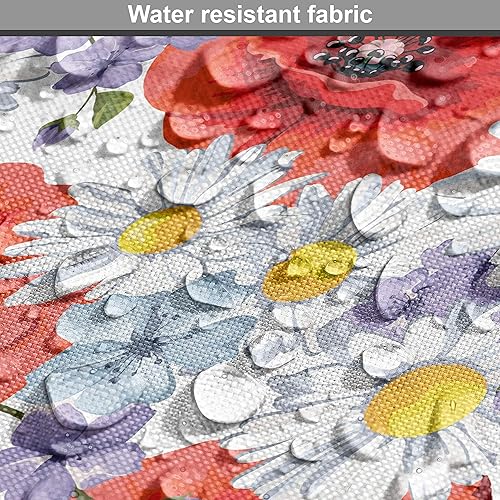 Miniatura 49 de Ambesonne Tela Geométrica por Yarda, Diseño Monocromo Patrón Abstracto de Líneas Continuas sobre Fondo Liso, Tela de Punto Elástico para Ropa